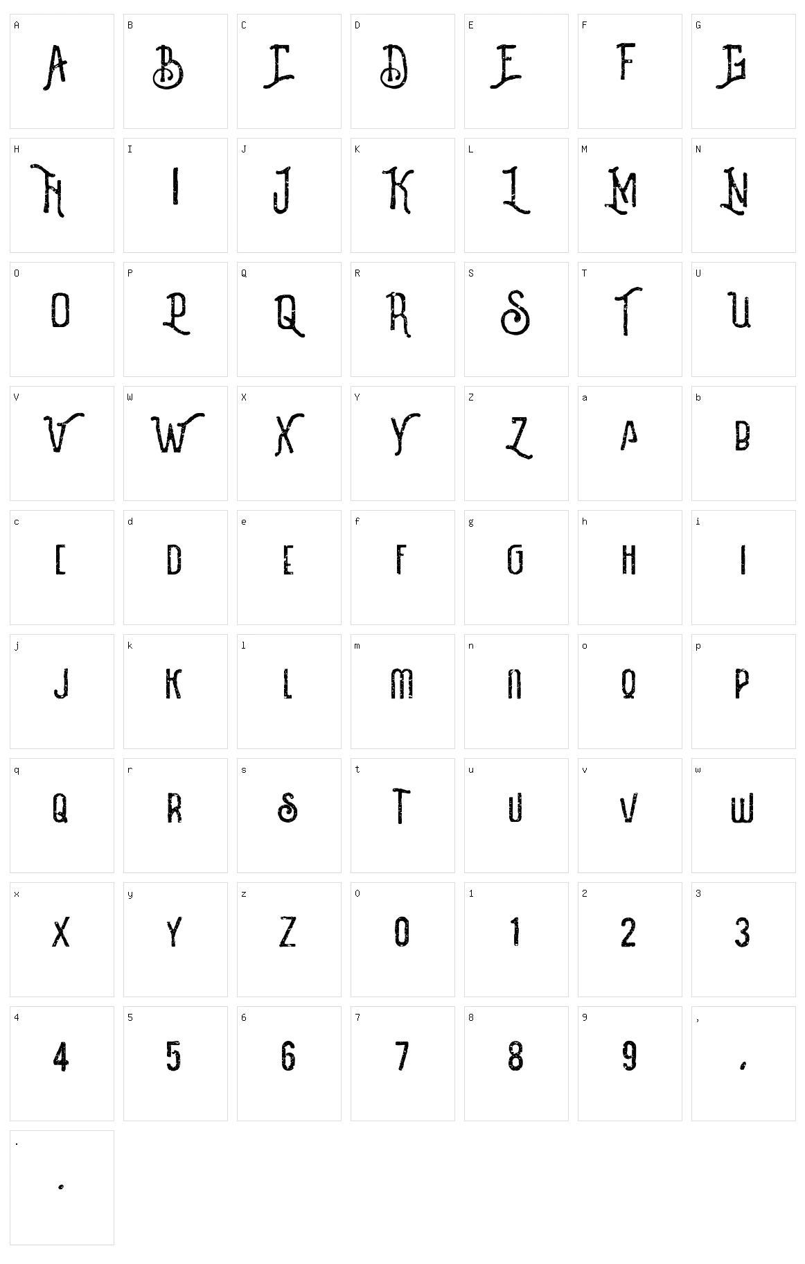 Revalina Character Set