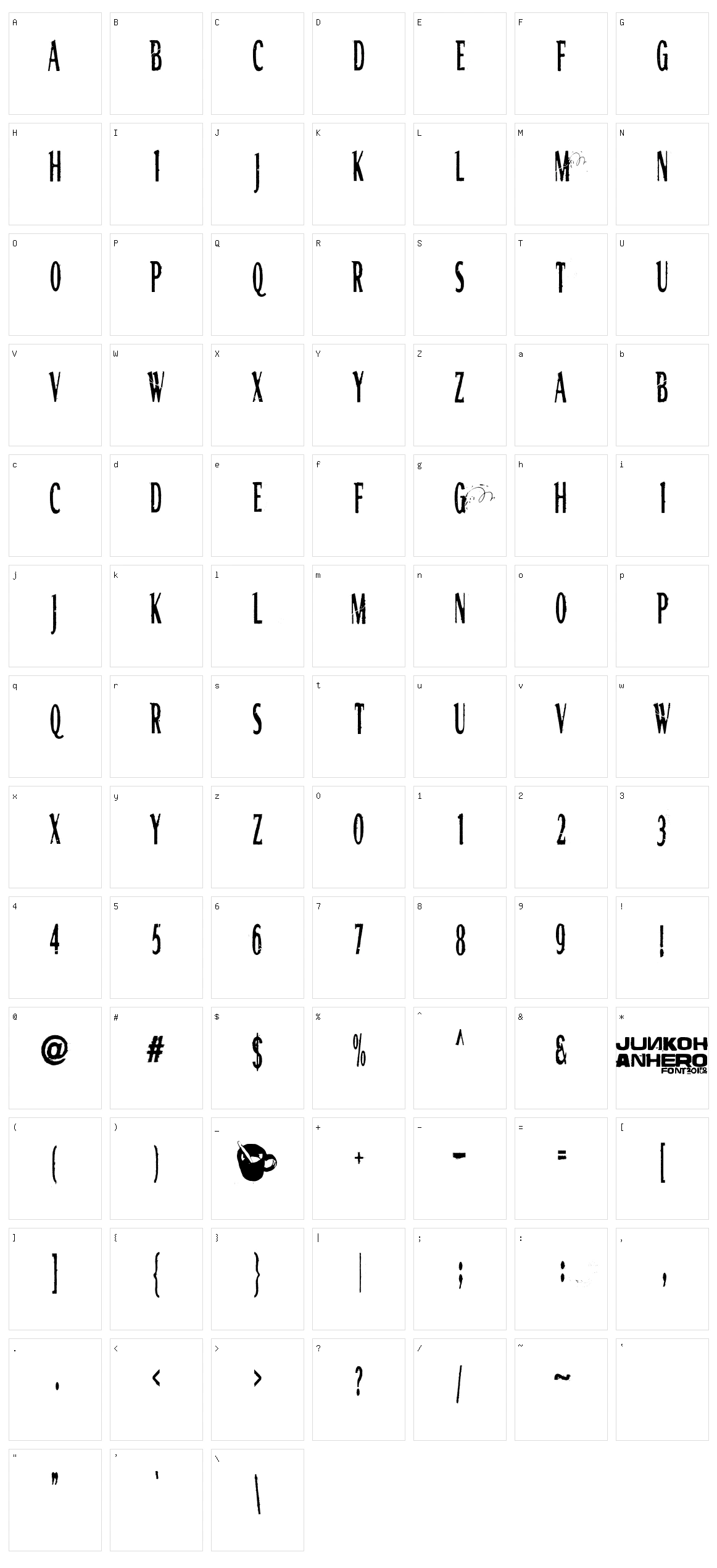 RGMB 6044 Str Character Set