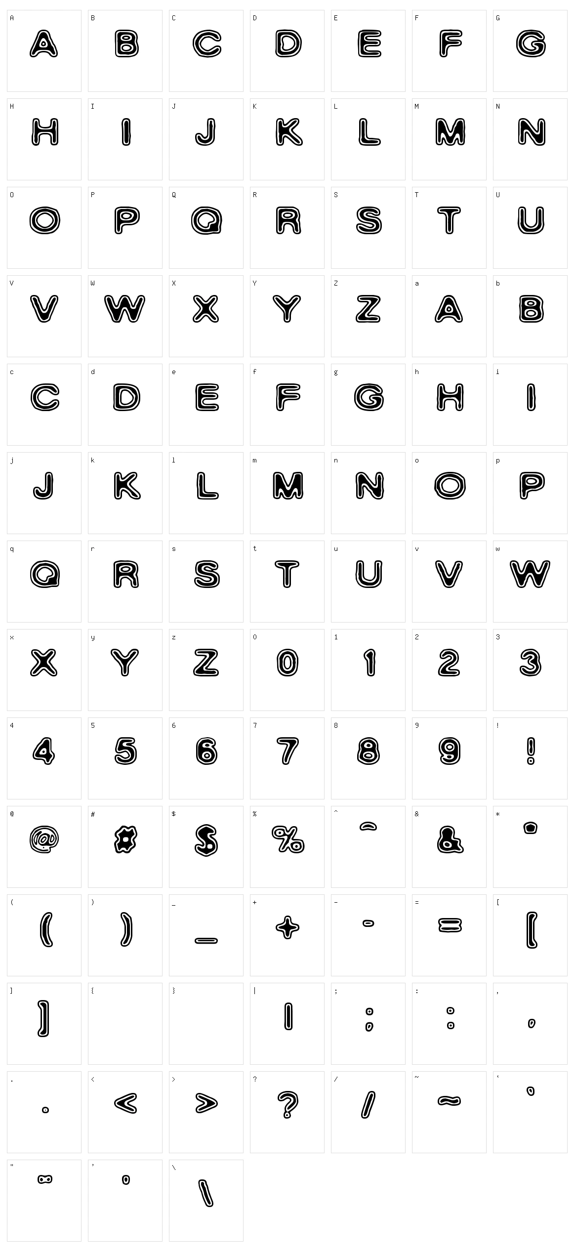 Rho Cassiopeiae Character Set