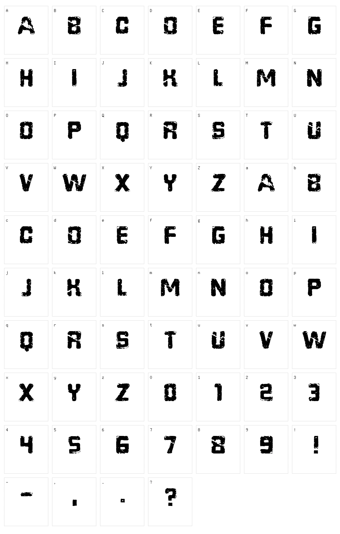 Riesa Character Set