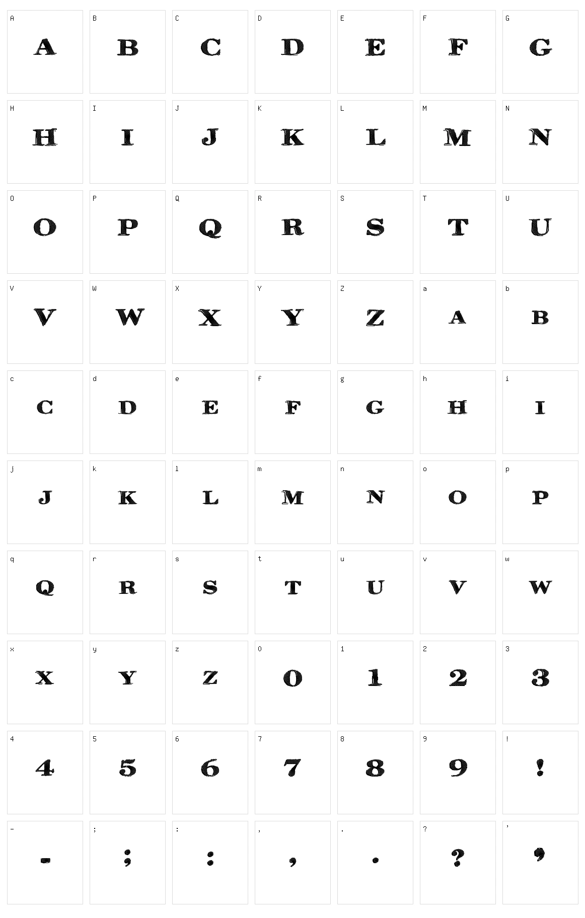 Rinse Wash Character Set
