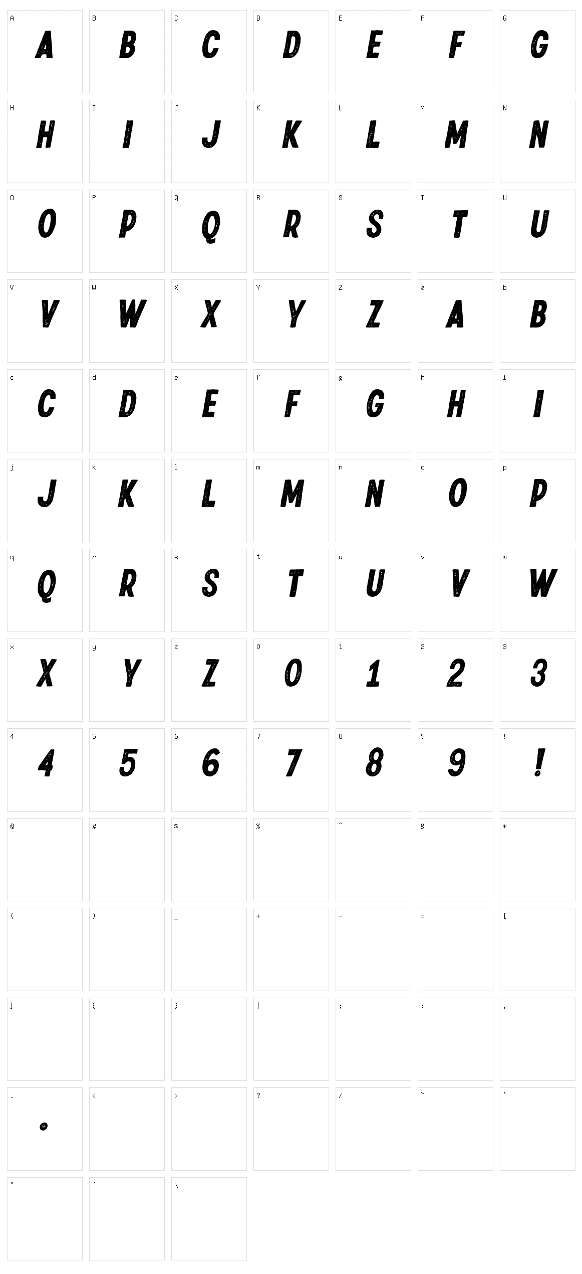 Riverside Texture Character Set