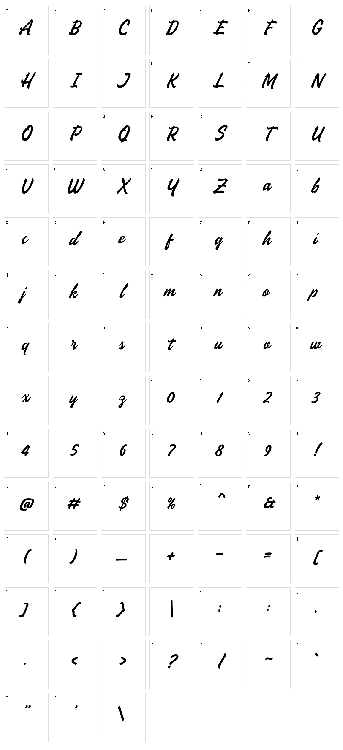 Sign Paintoh Character Set