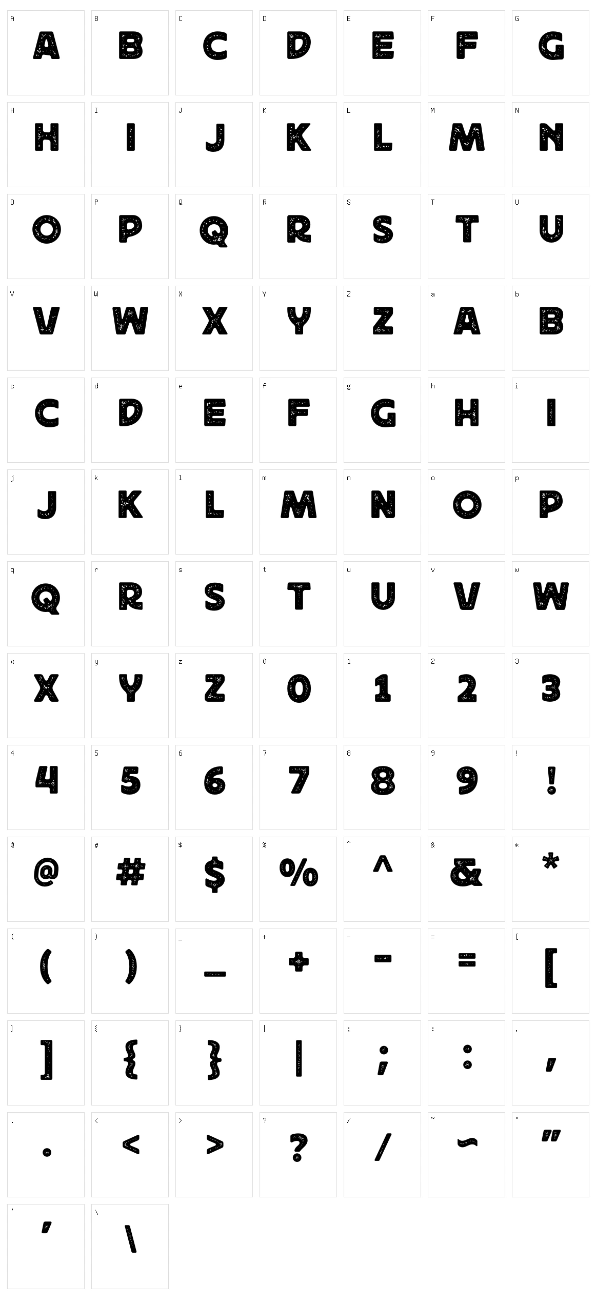 Rushen Character Set