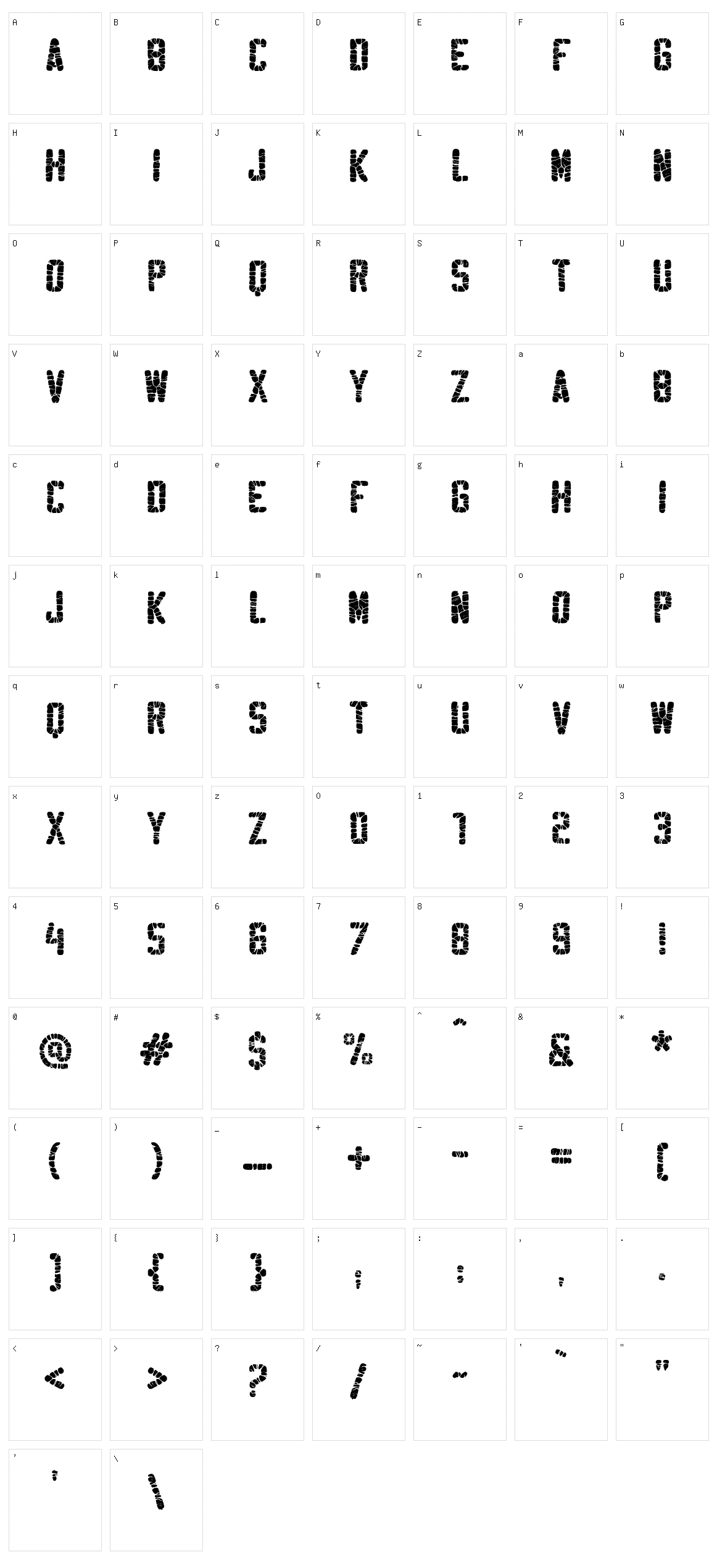 Sablon Washed Character Set