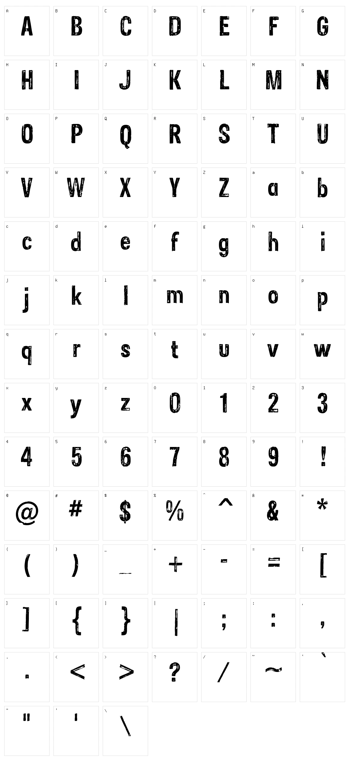 Sans Culottes Character Set