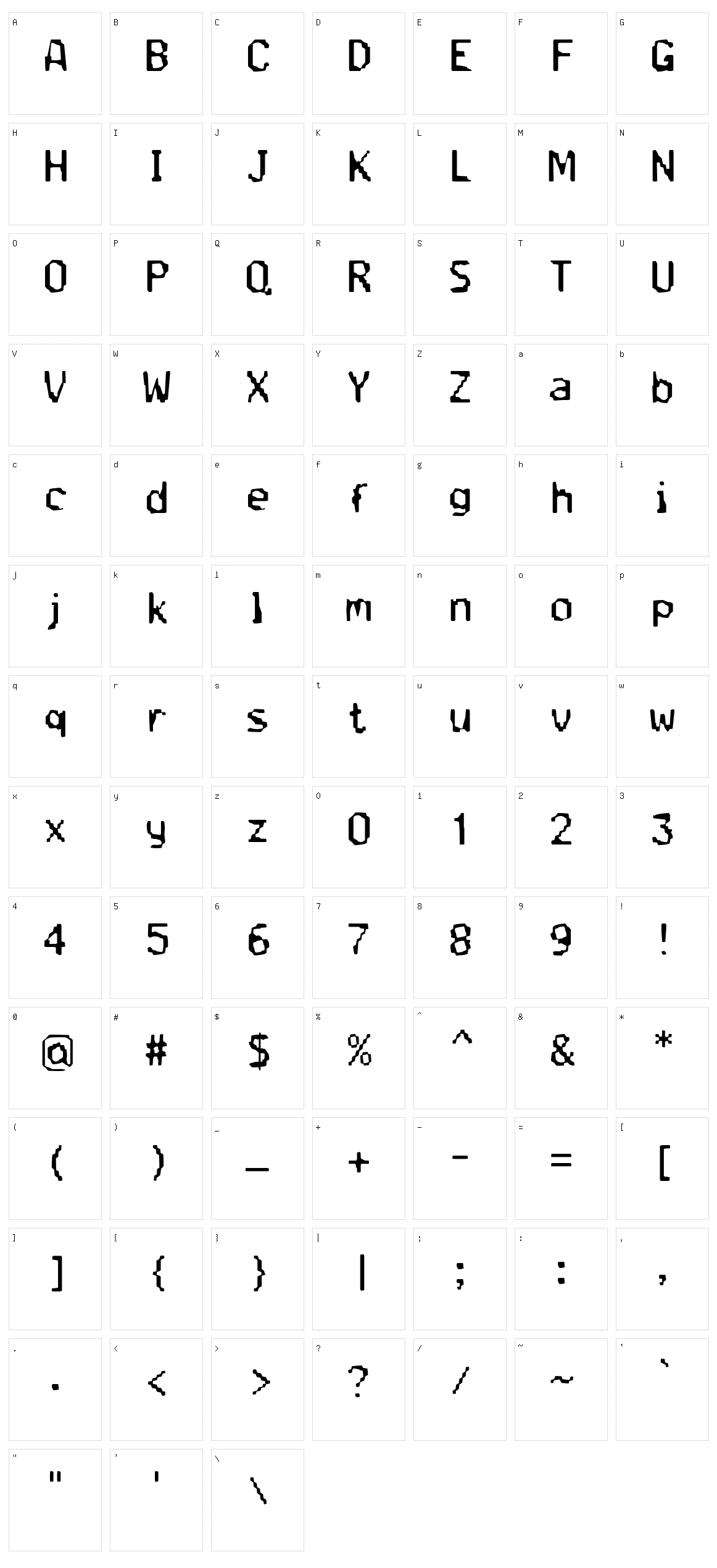 SB Phormic Character Set