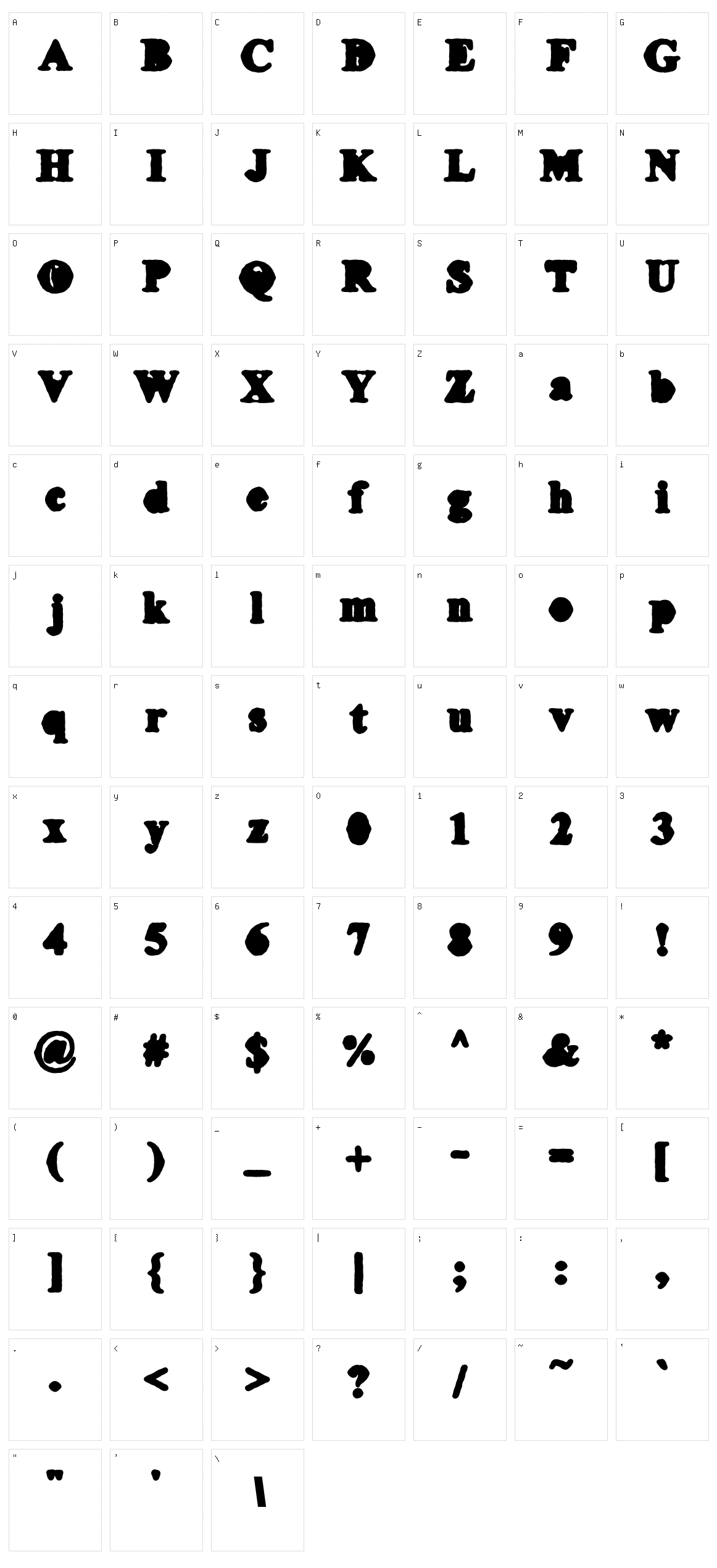 Secret Files Character Set