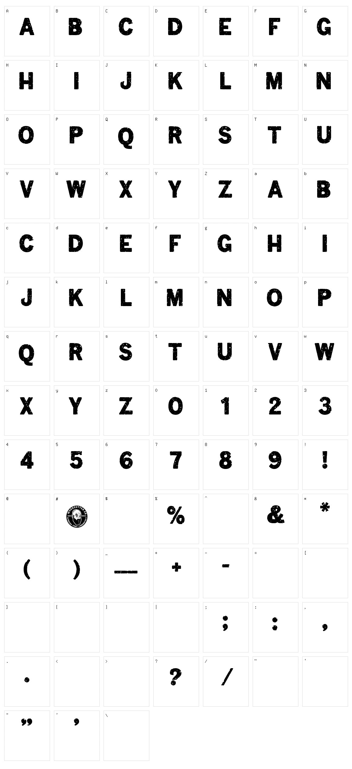Secret Formula Character Set