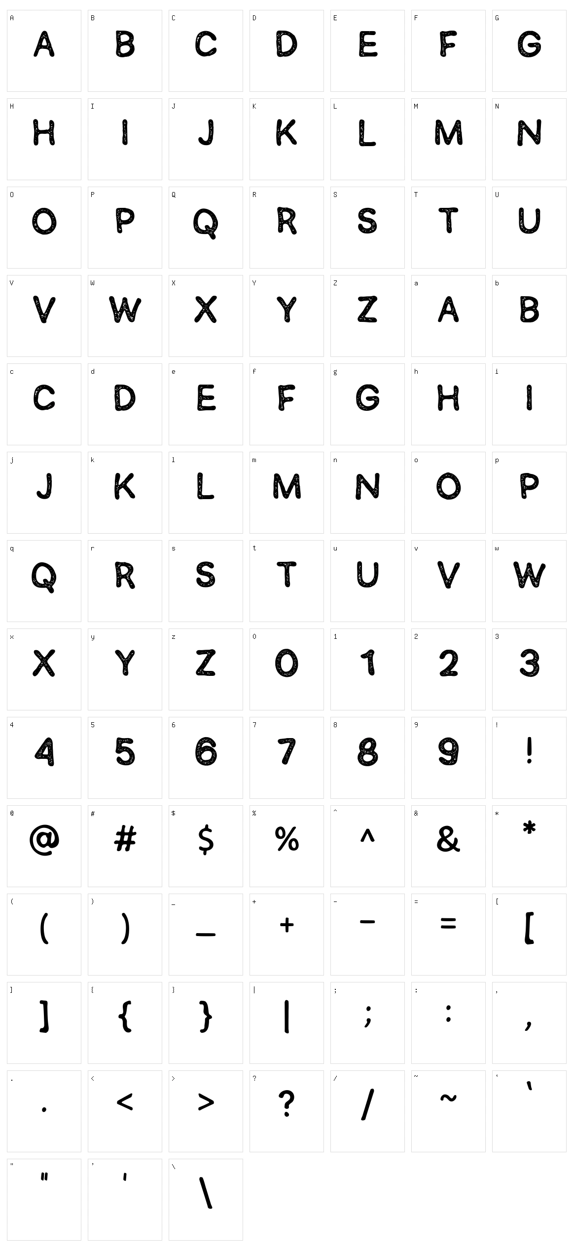 Semeru Stamp Character Set