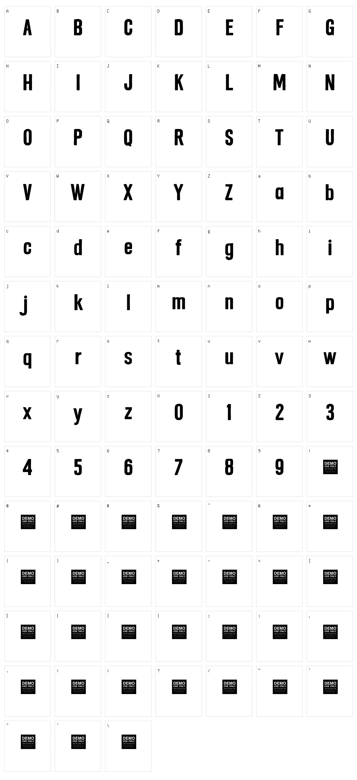 Semi Strong Character Set