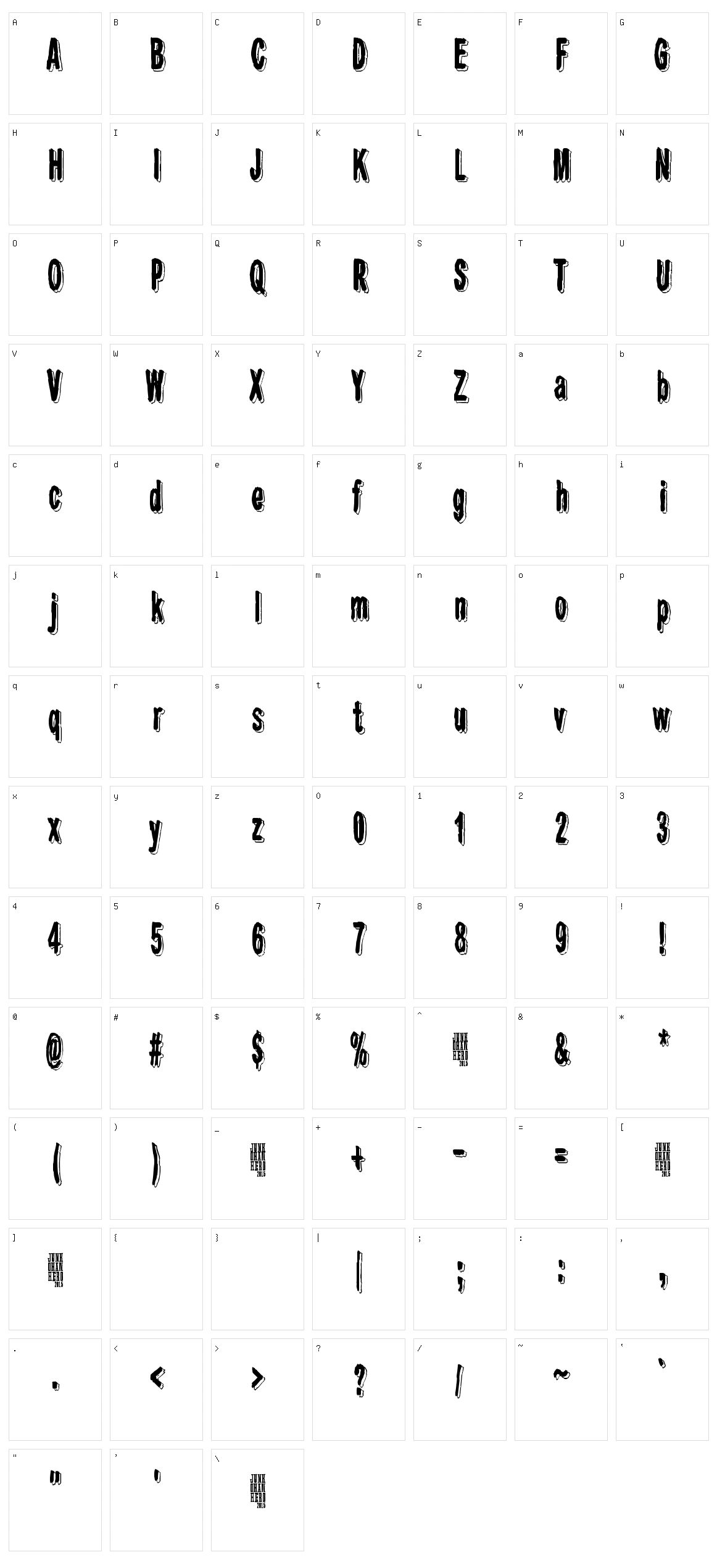 Shadow Catcher Character Set