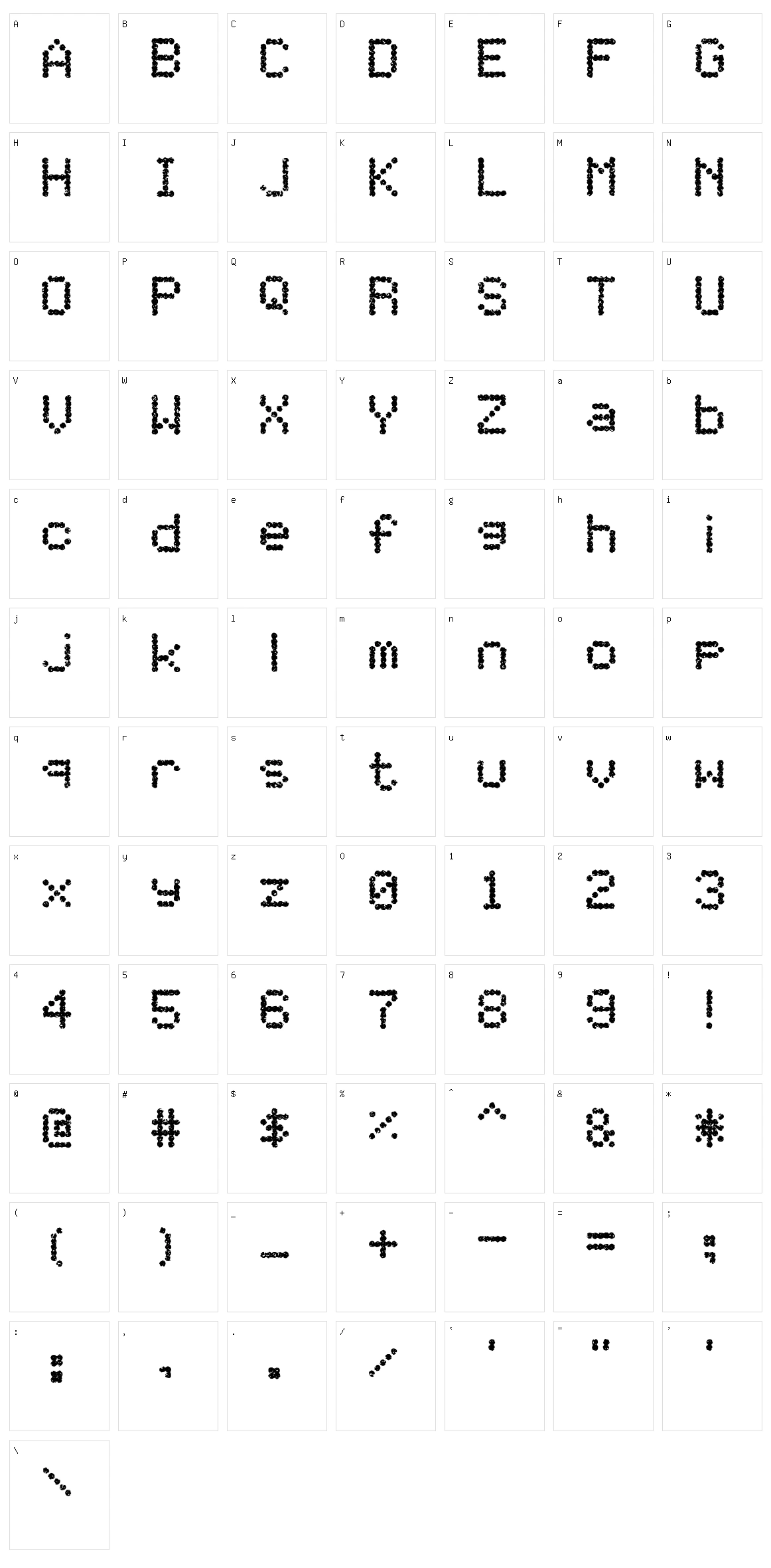 Shelf Life Character Set
