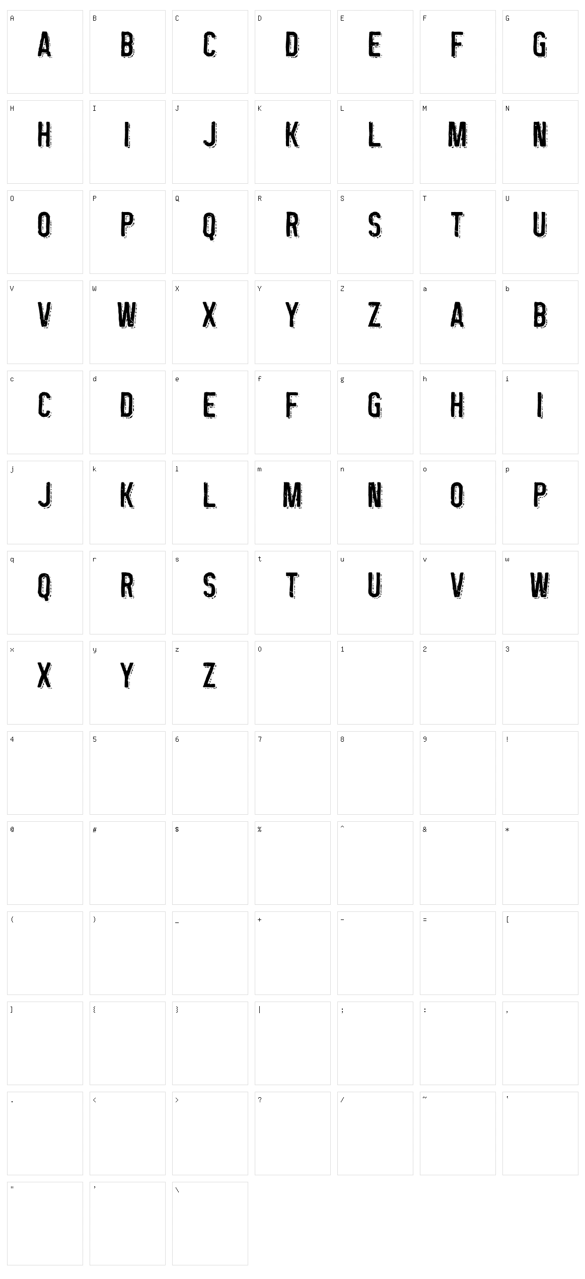 Silent Broadcast Character Set