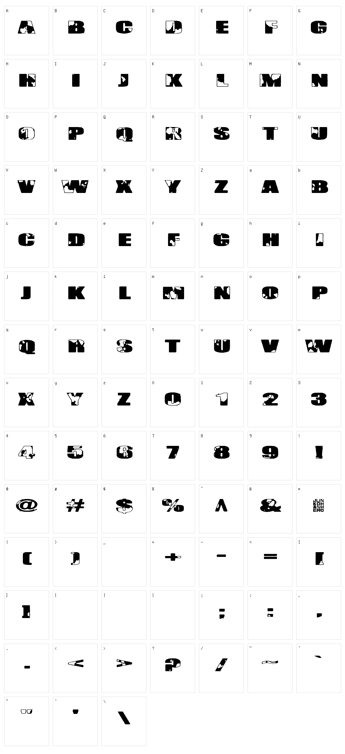 Singapore Character Set
