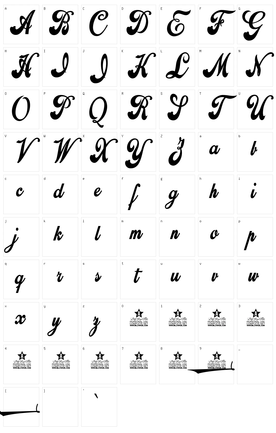 Alliance Character Set