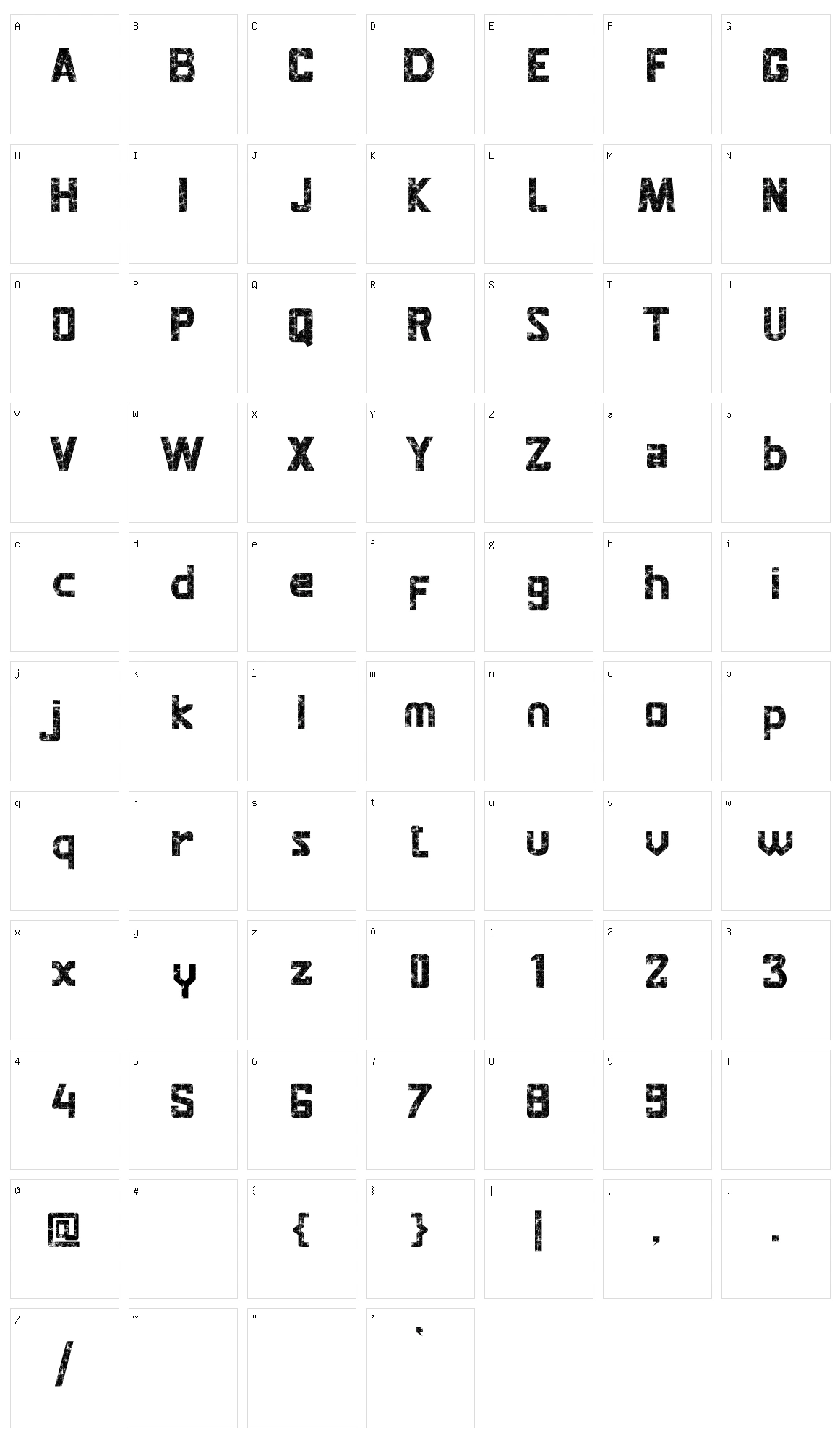 Sleman Character Set