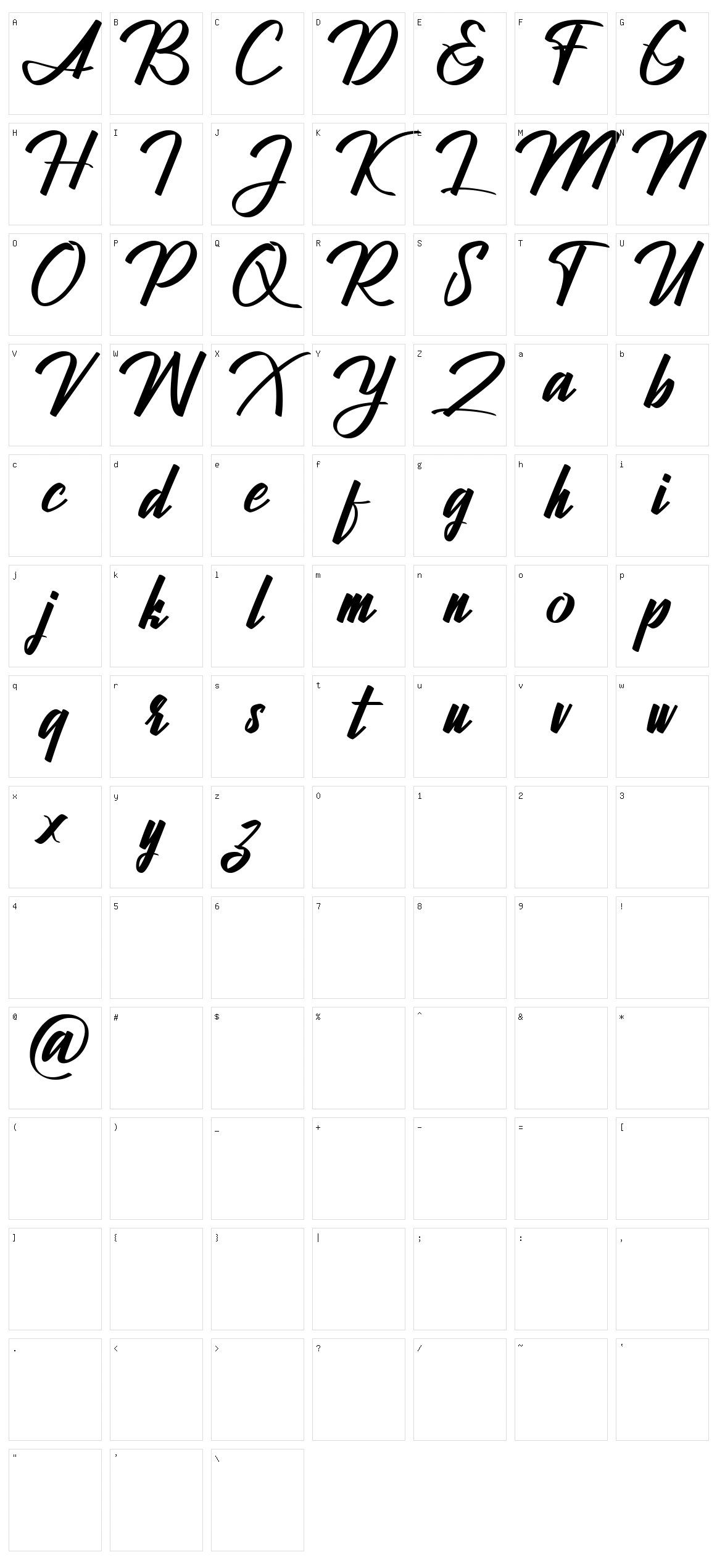 Jhanttan Character Set