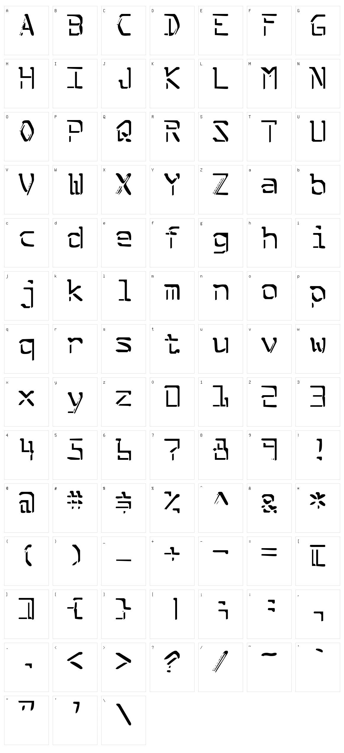 Split Enzymes Character Set