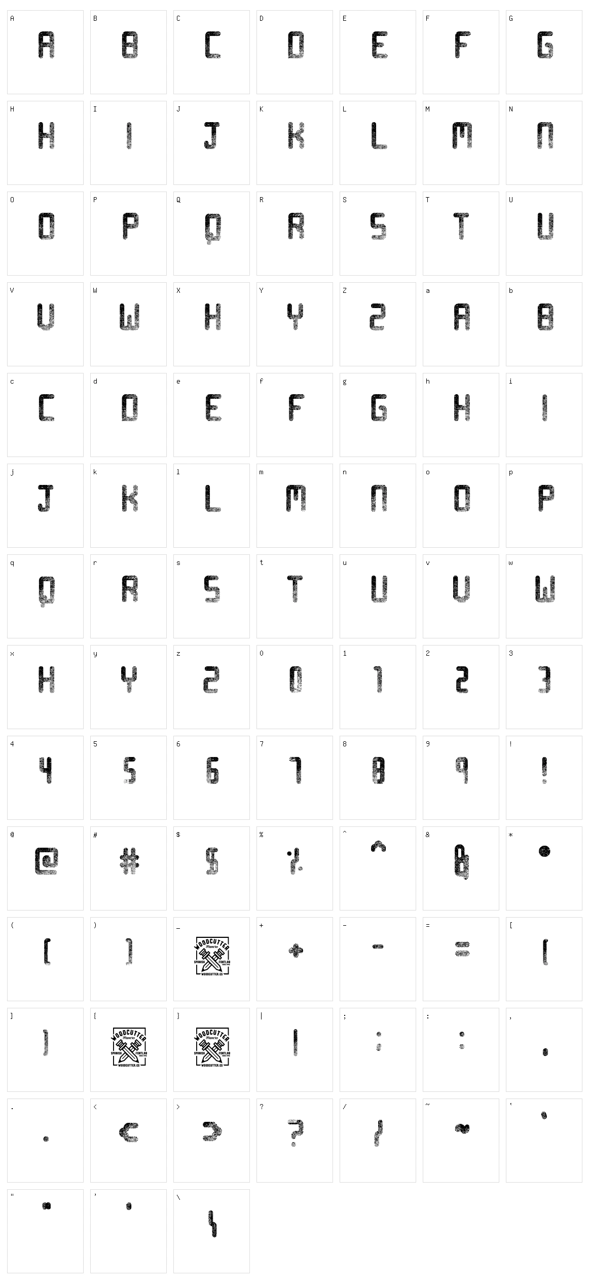 Sprinkled Character Set