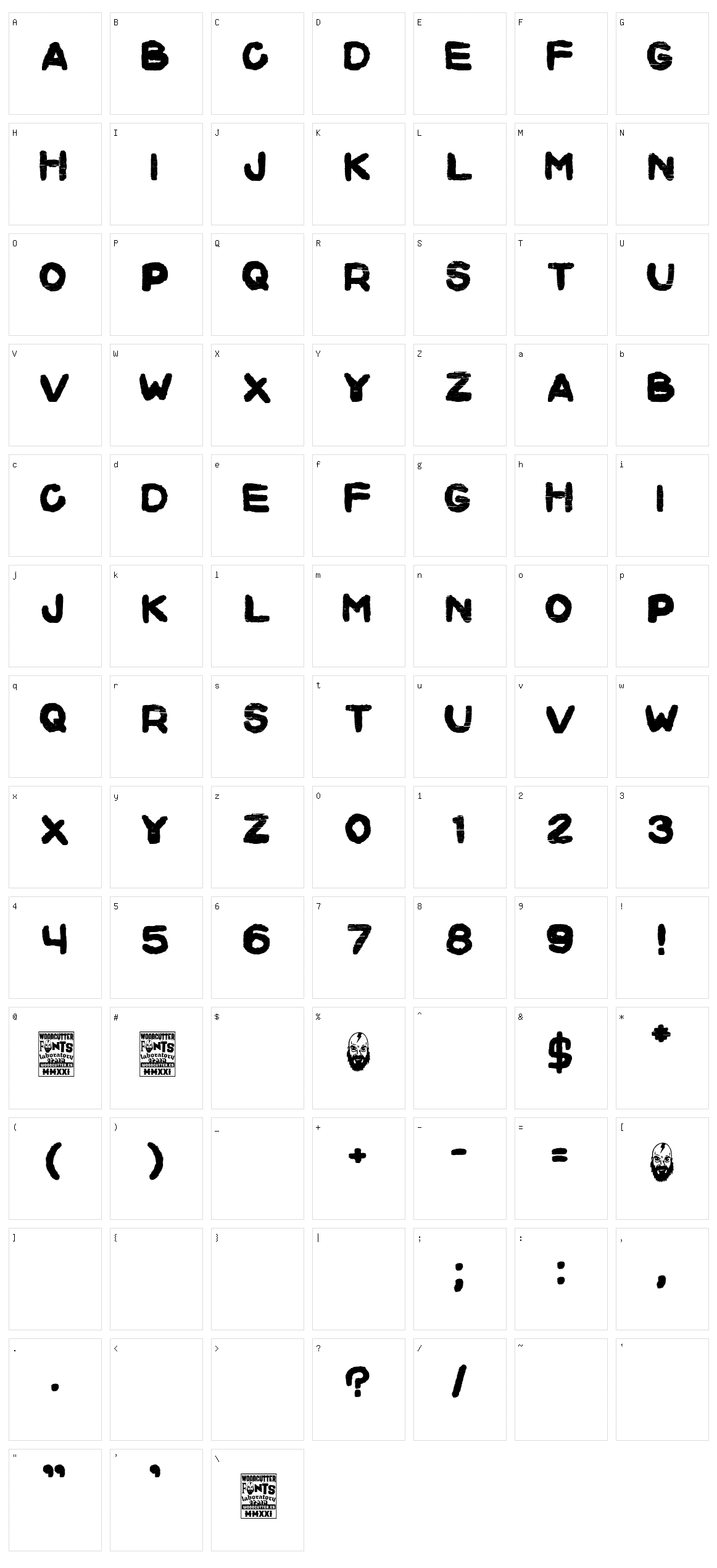 Square Thief Character Set