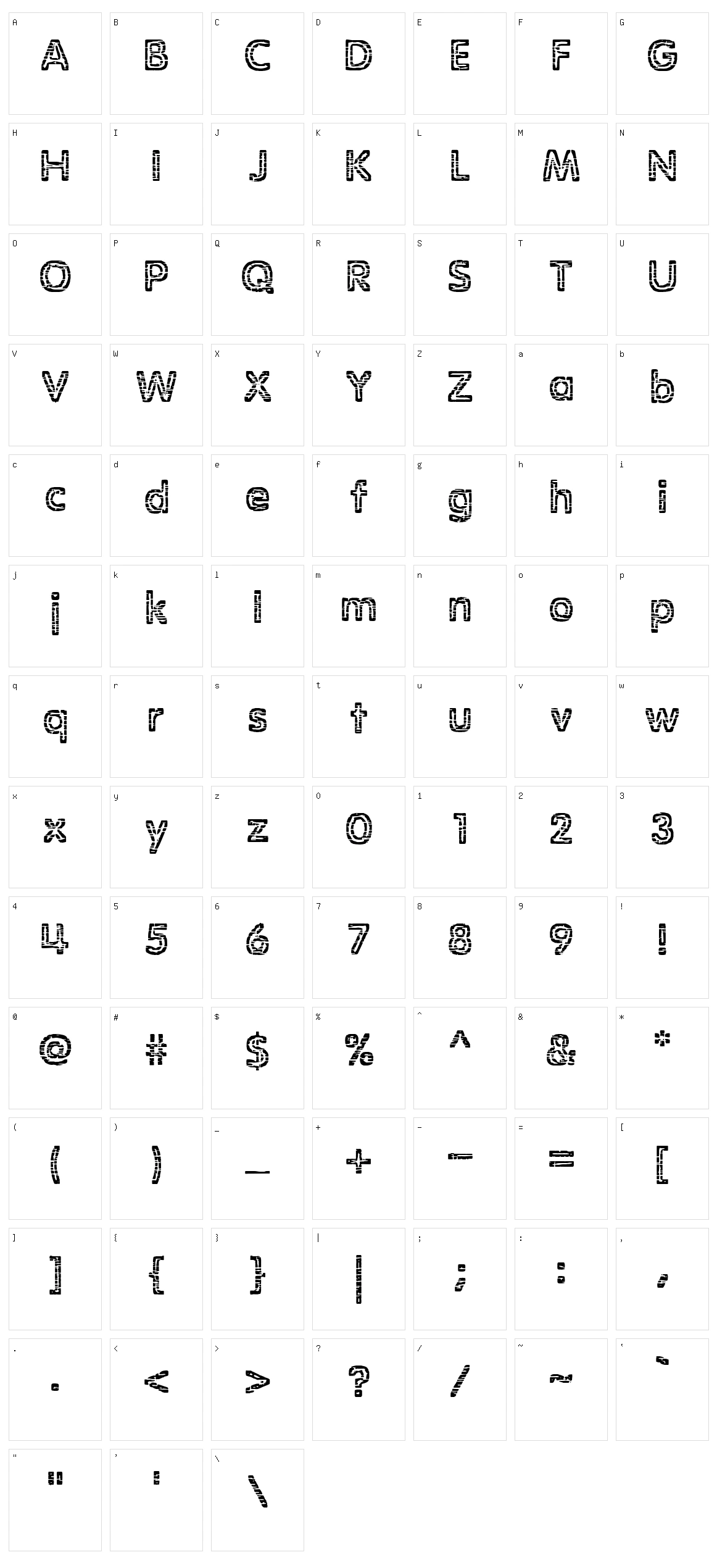 Stagnation BRK Character Set