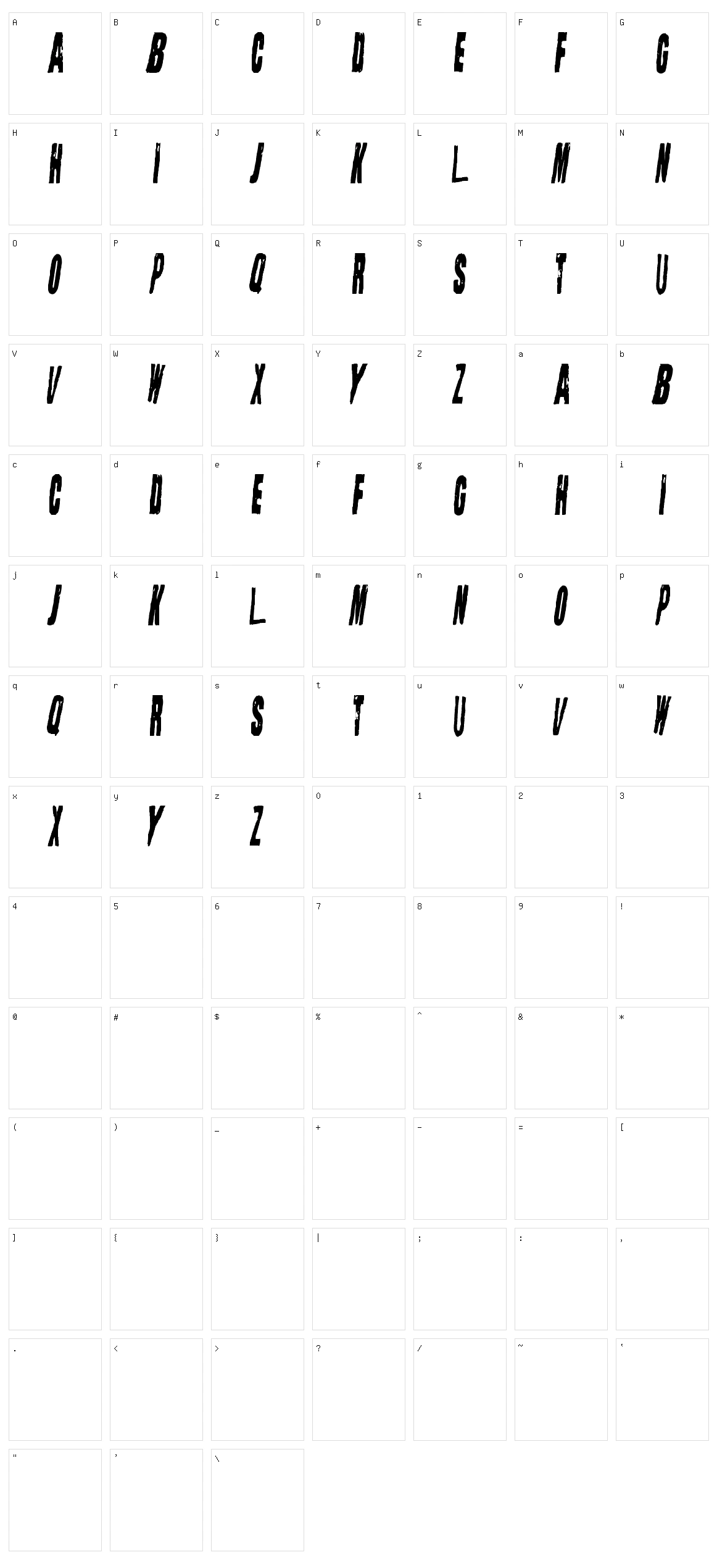 Straight Face Character Set
