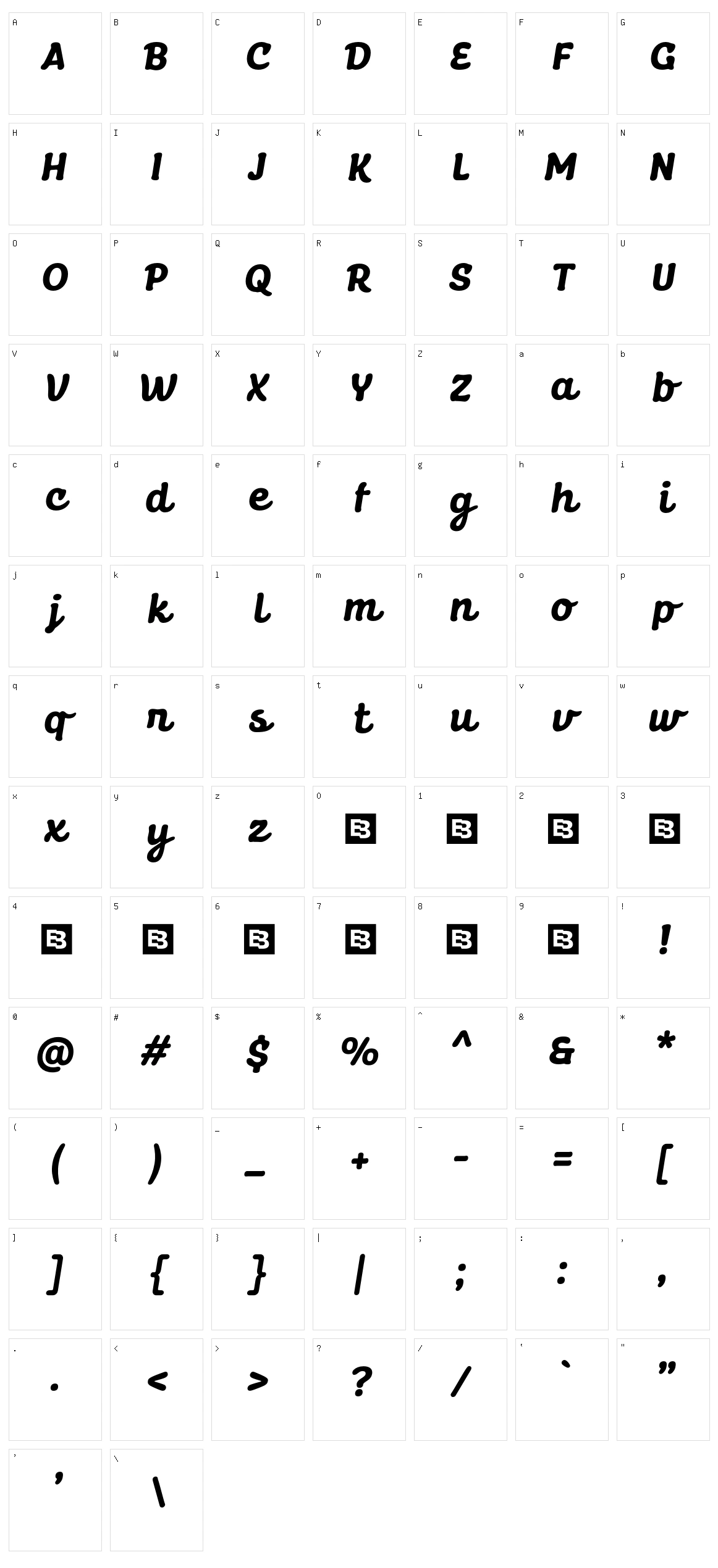 Dunley Character Set