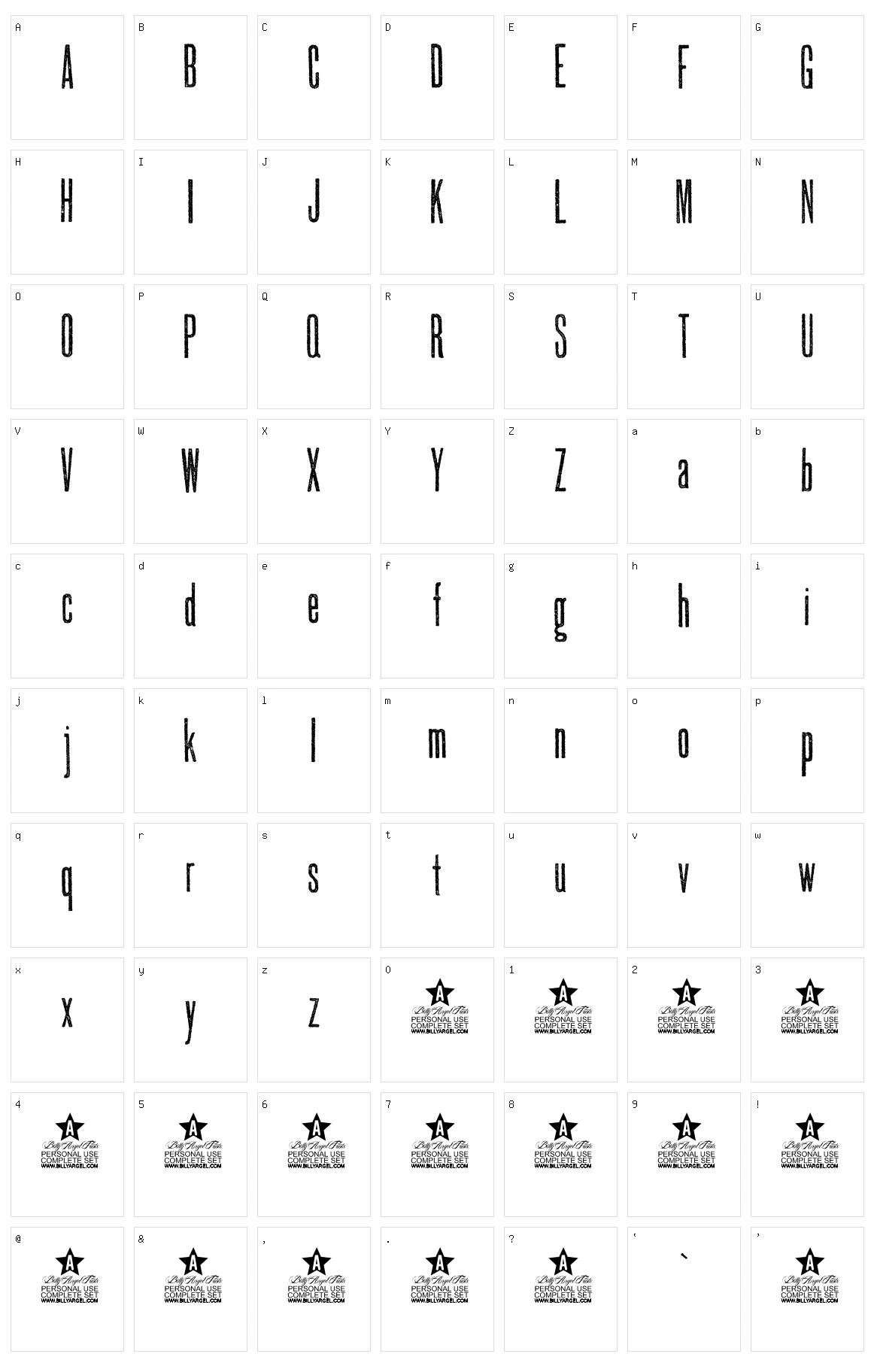 Suburbia Character Set