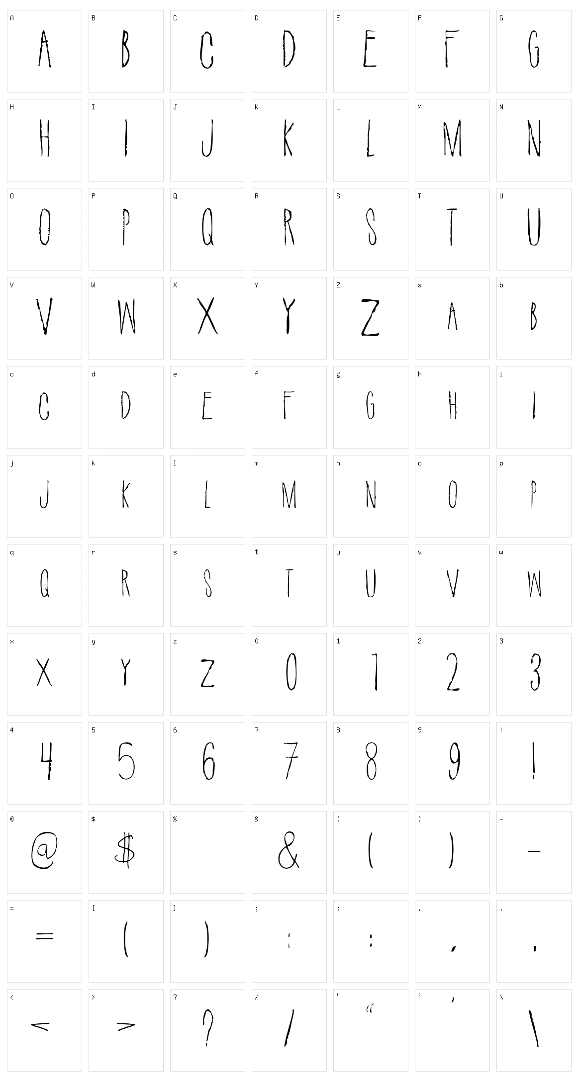 Suicide Draft Character Set