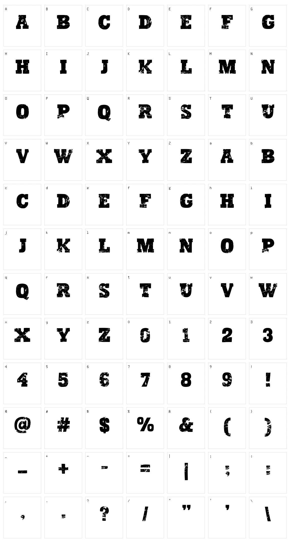 Sunday Sport Character Set