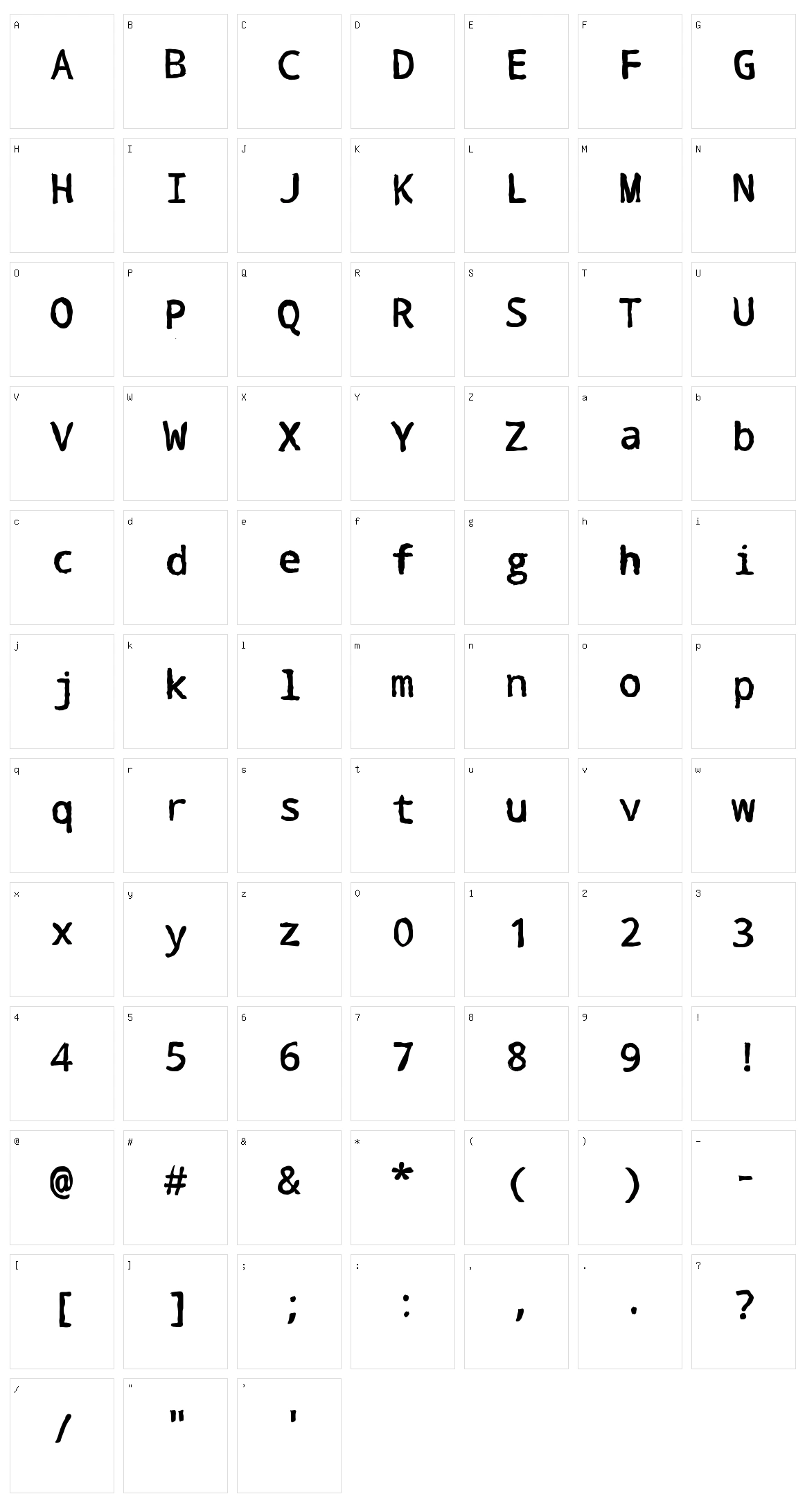 Swiftfreewill Character Set