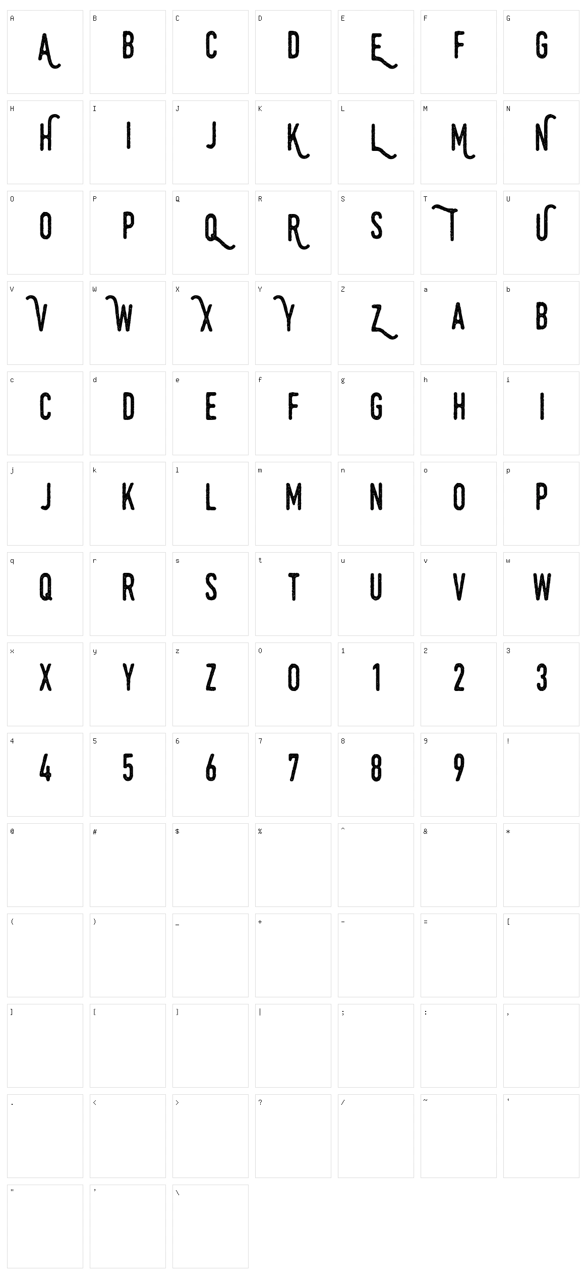 Swistblnk Monthoers Character Set