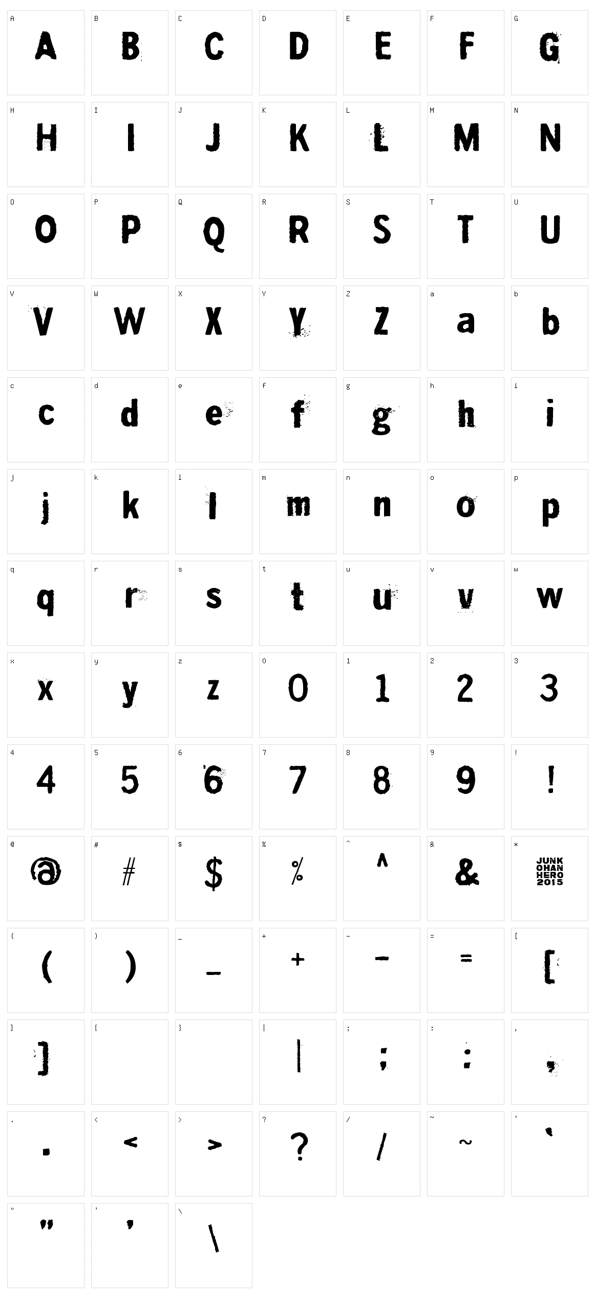 Syyskuu Repaleinen Character Set