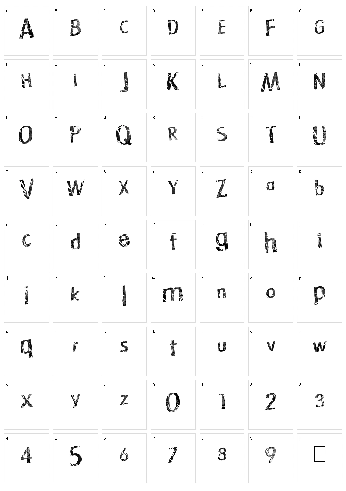 TechnoLogic Character Set
