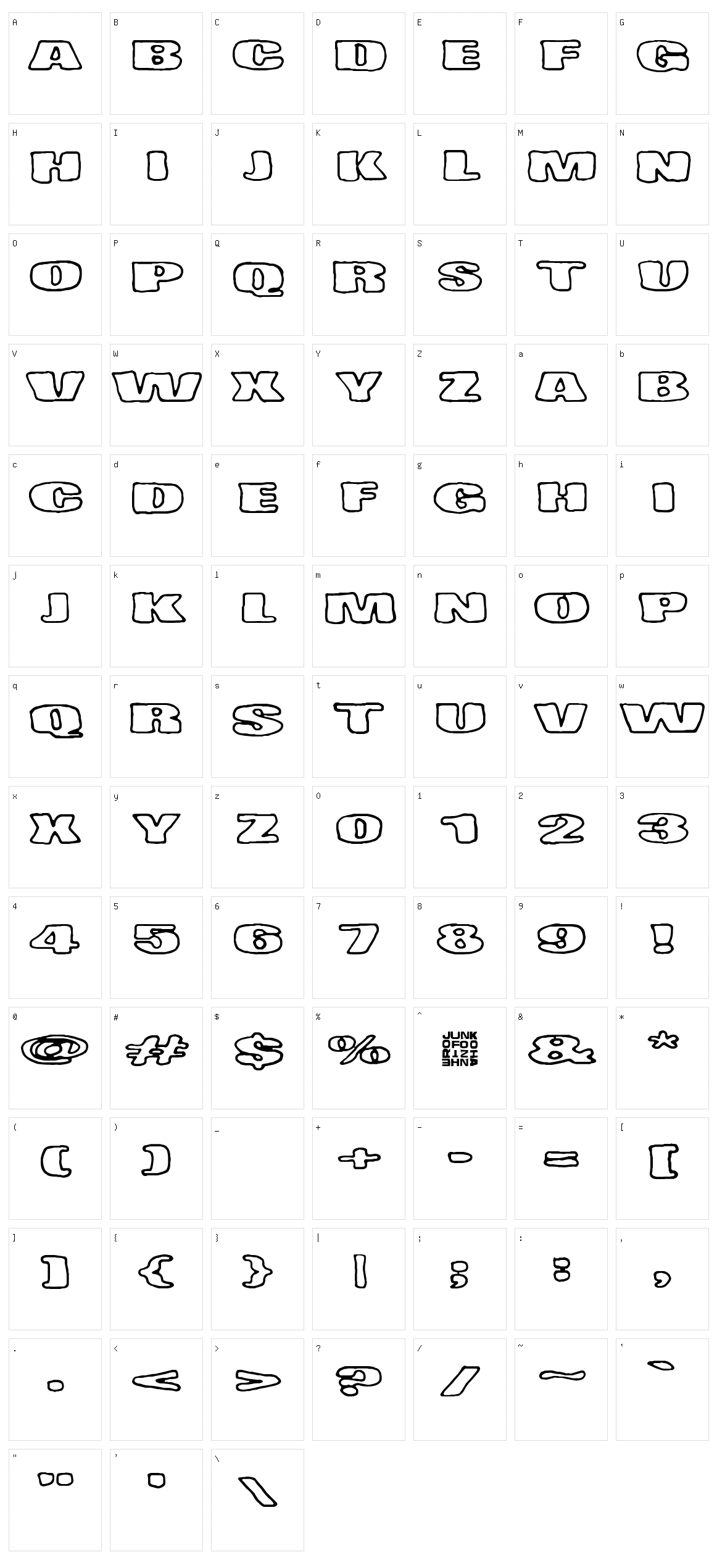 Tempo Minimo Bass Character Set