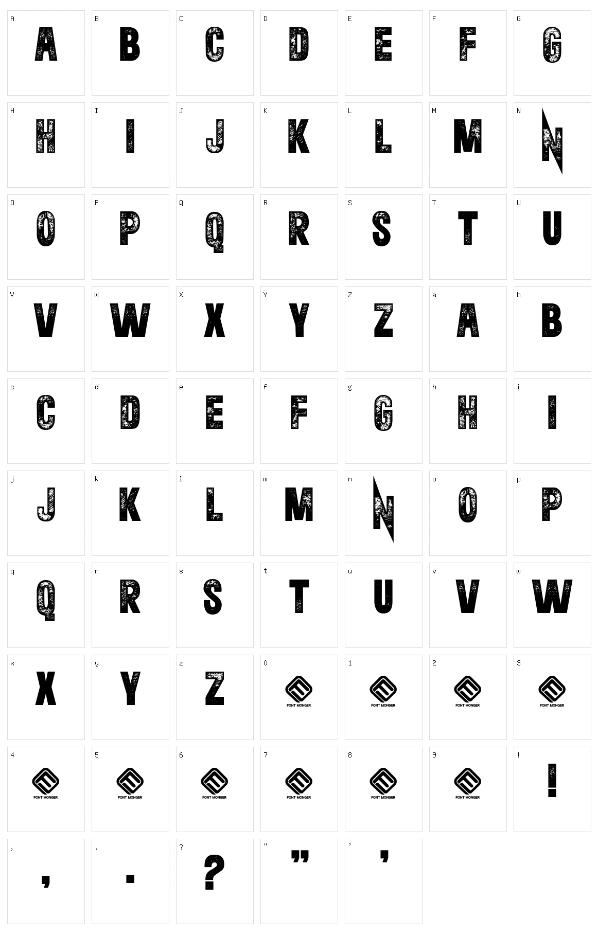 The Rivened Character Set