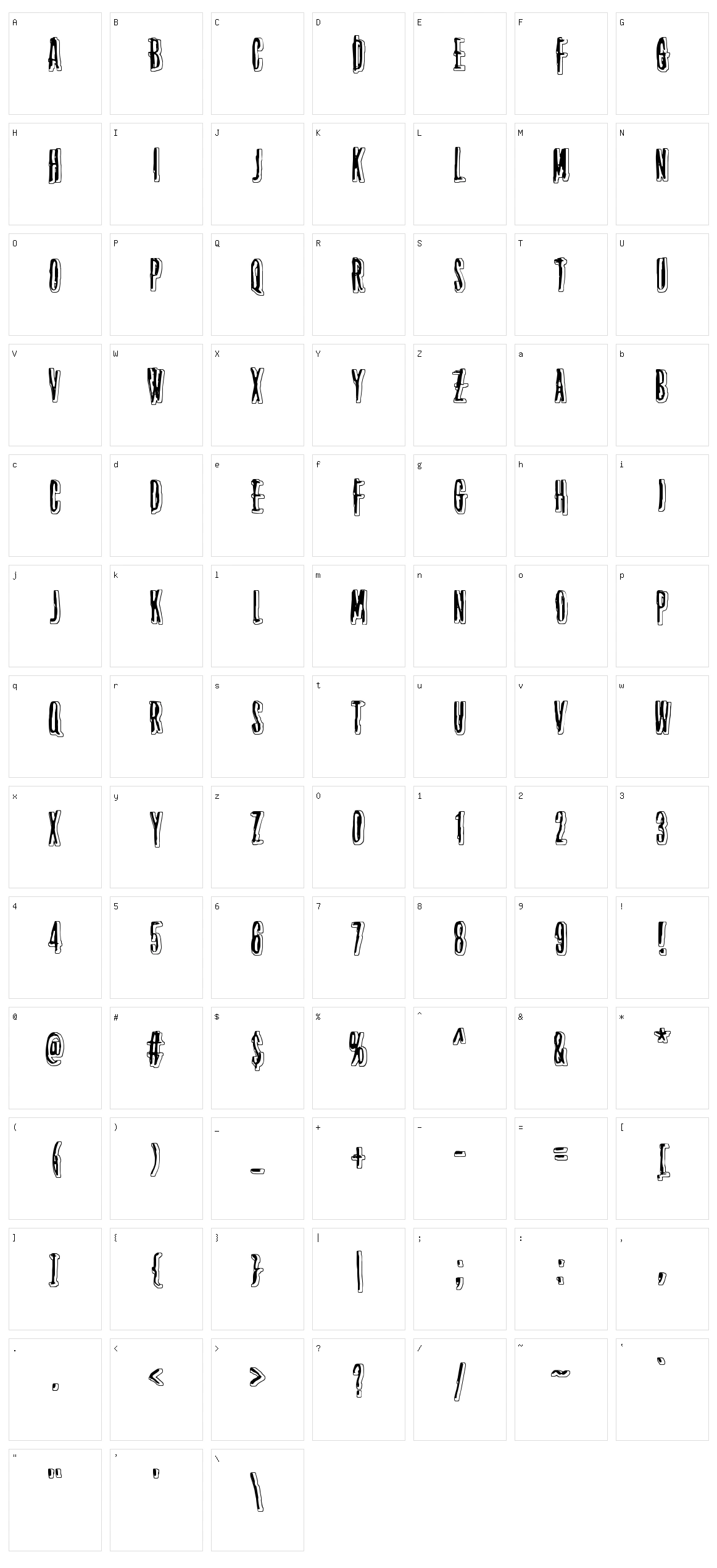Thirteenth Floor 2 Character Set