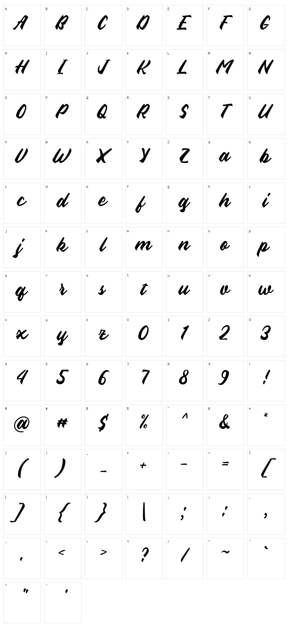 Aliena Character Set