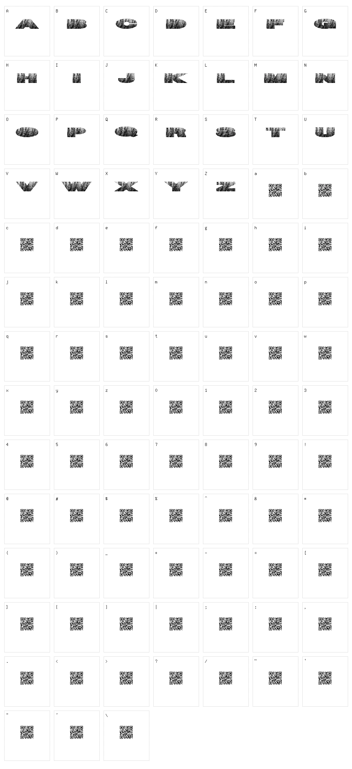 Tiger Nuts Character Set
