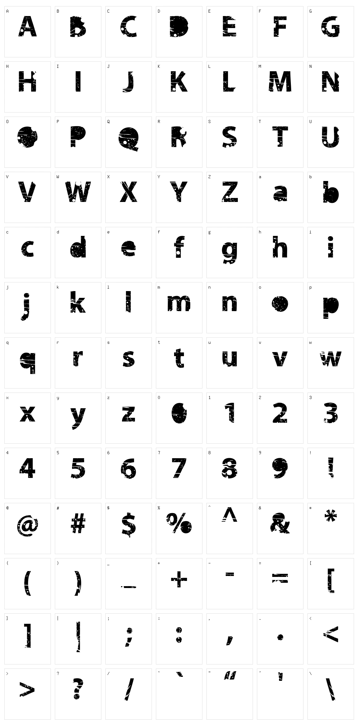 Tramyad Character Set