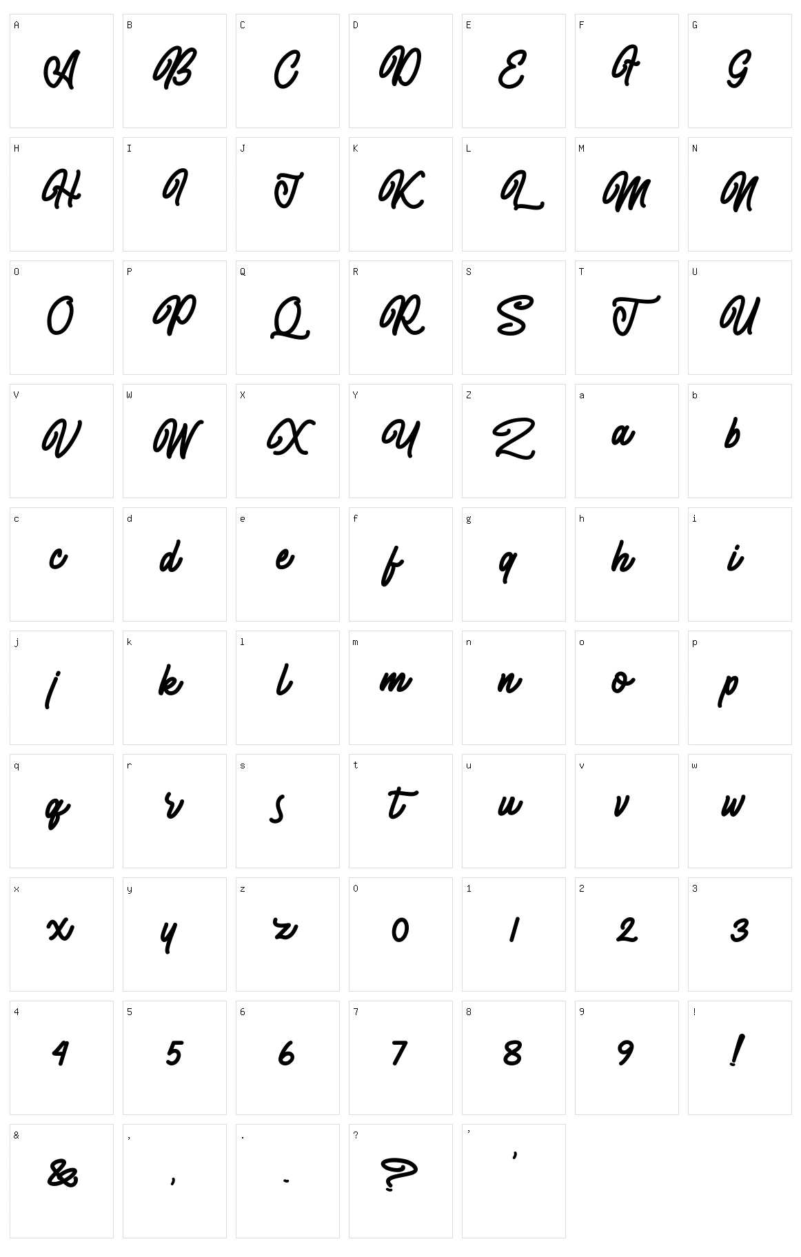 Almonthy Mirotas Character Set