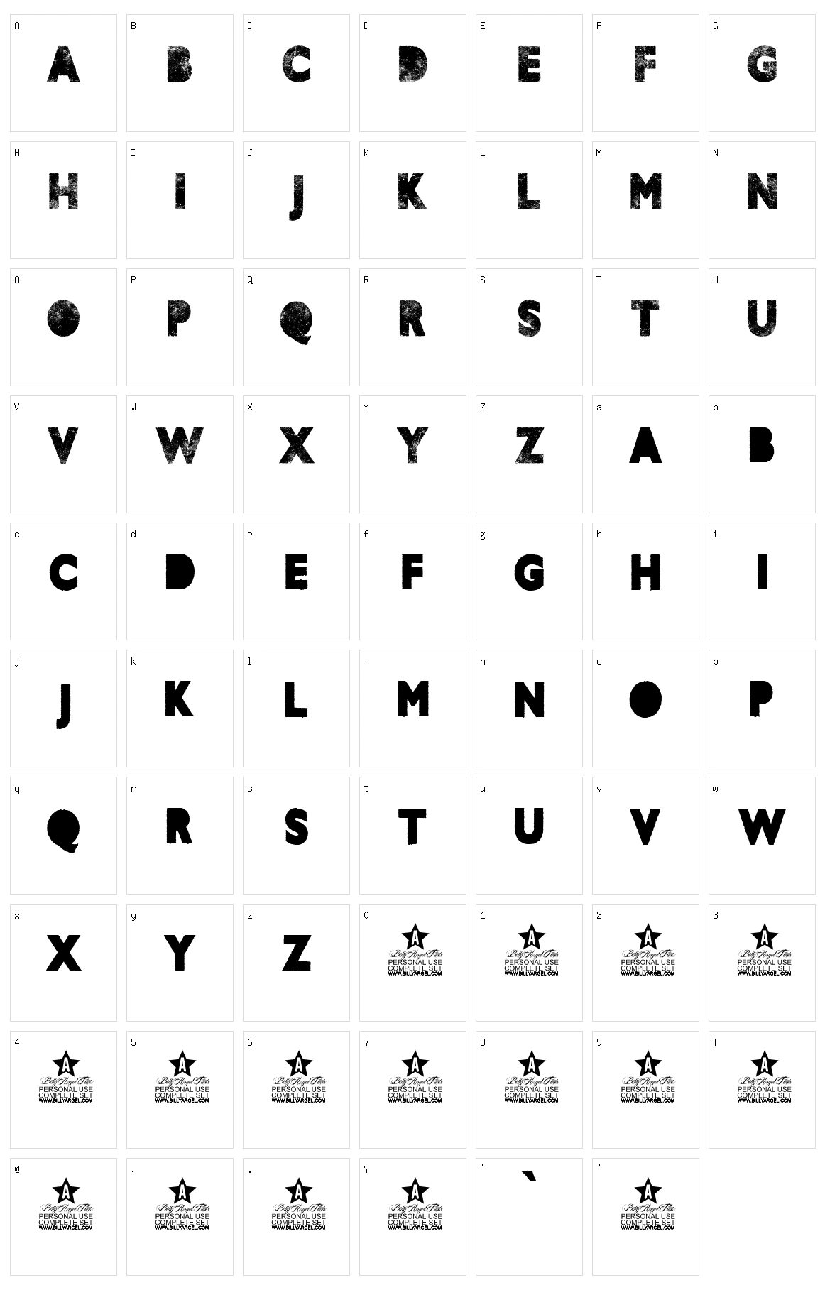 Underway Character Set