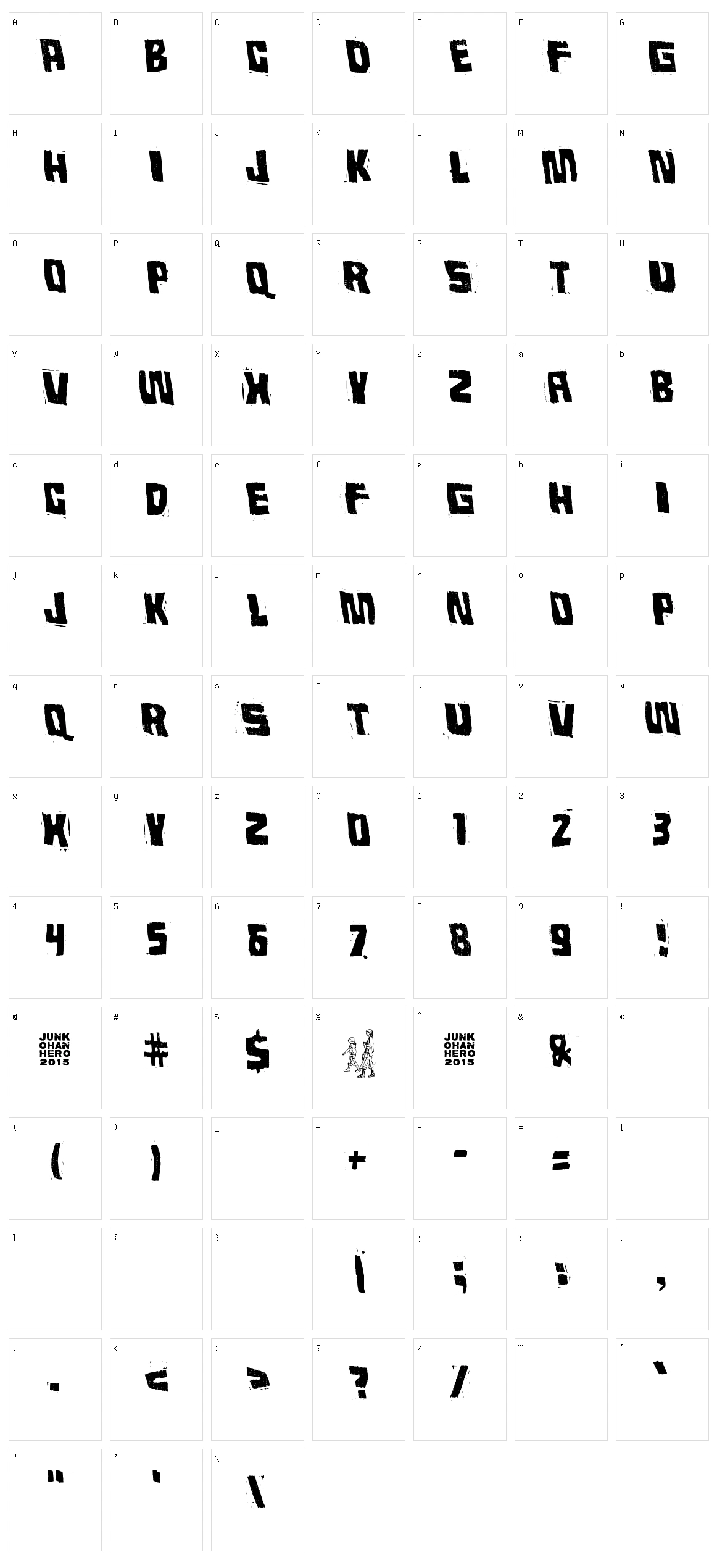 Universum Invenire Character Set
