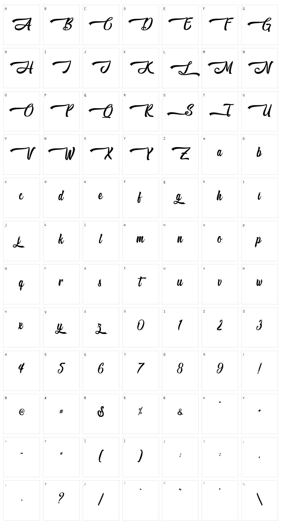 Likely Kitty Character Set