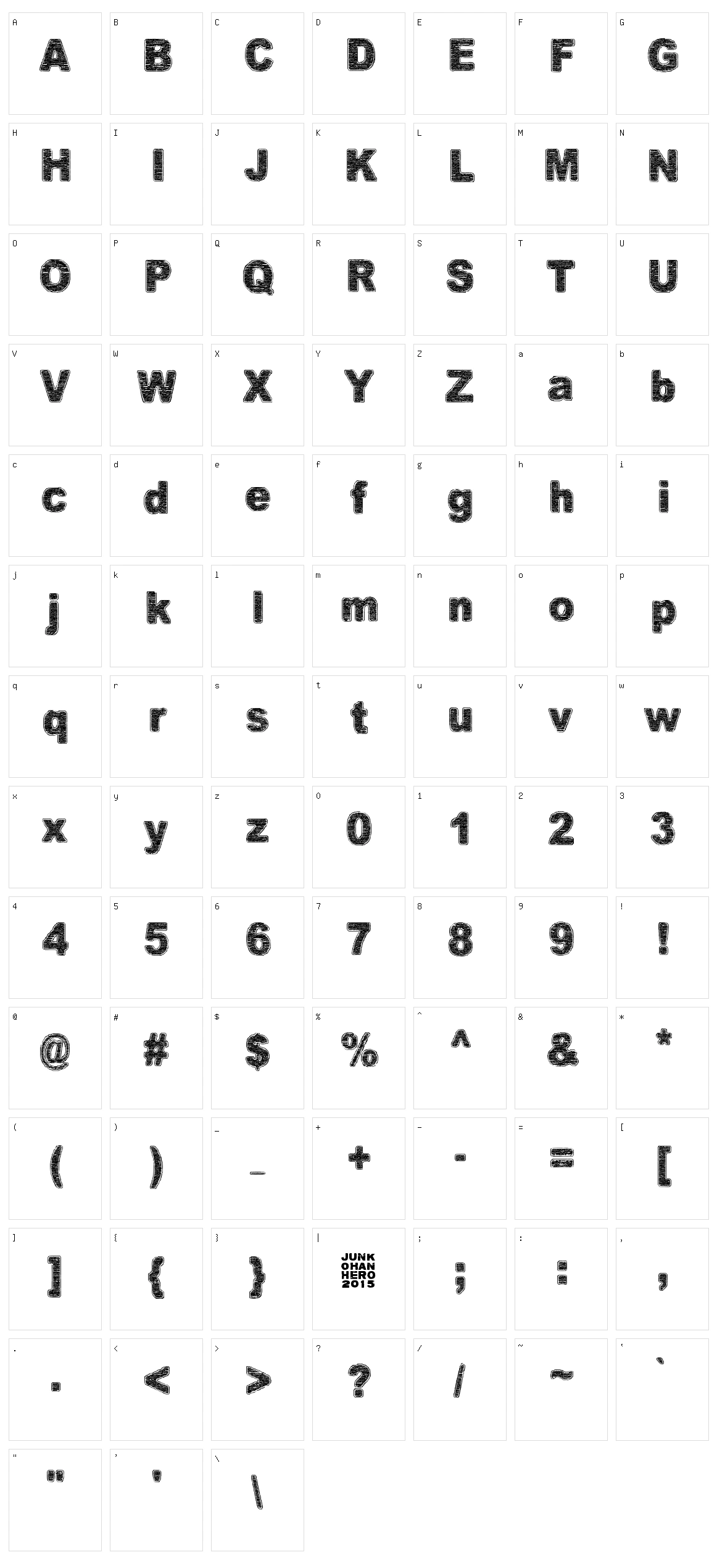 Villasukat Character Set
