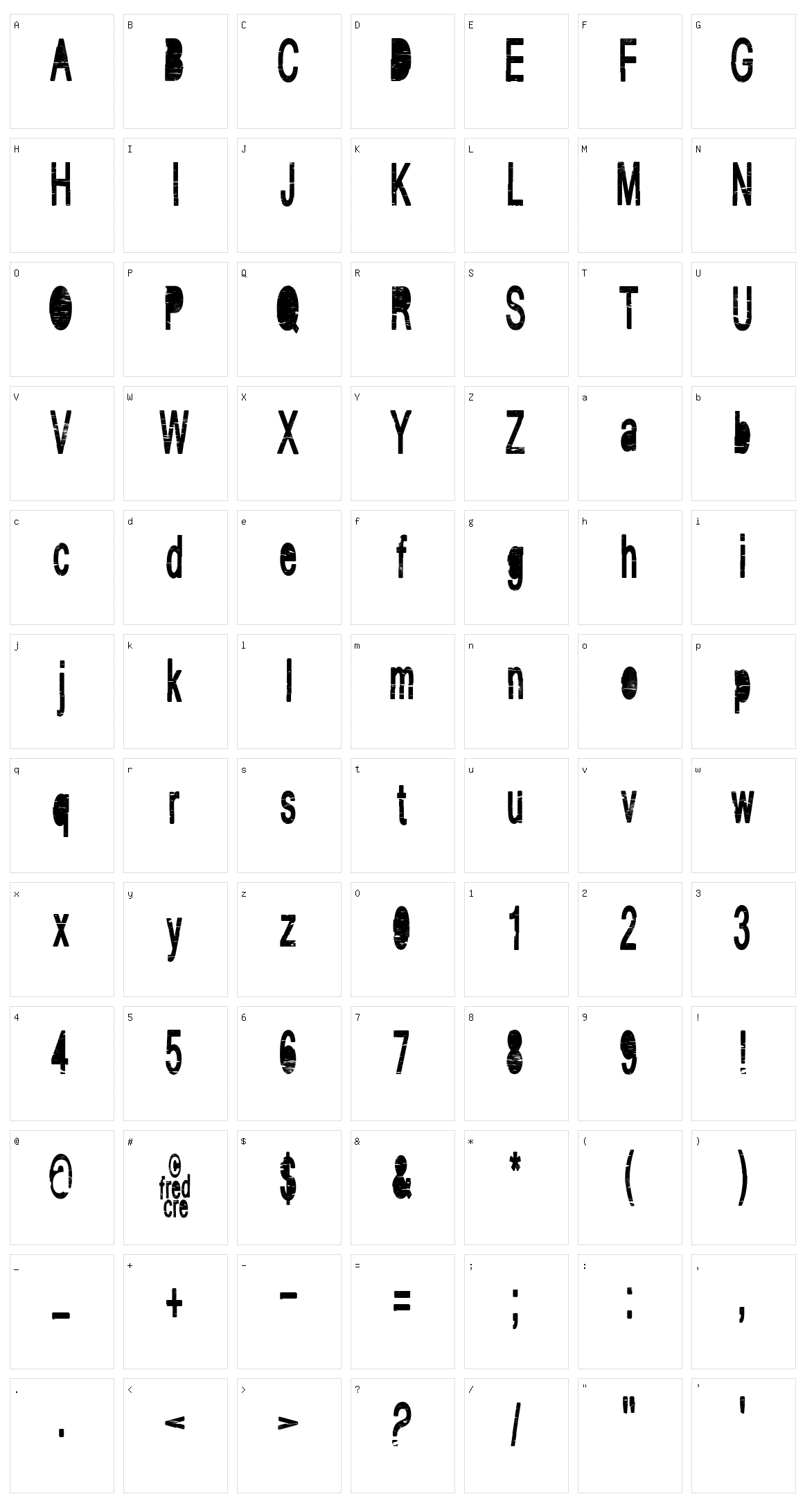 Vintage Cre Character Set
