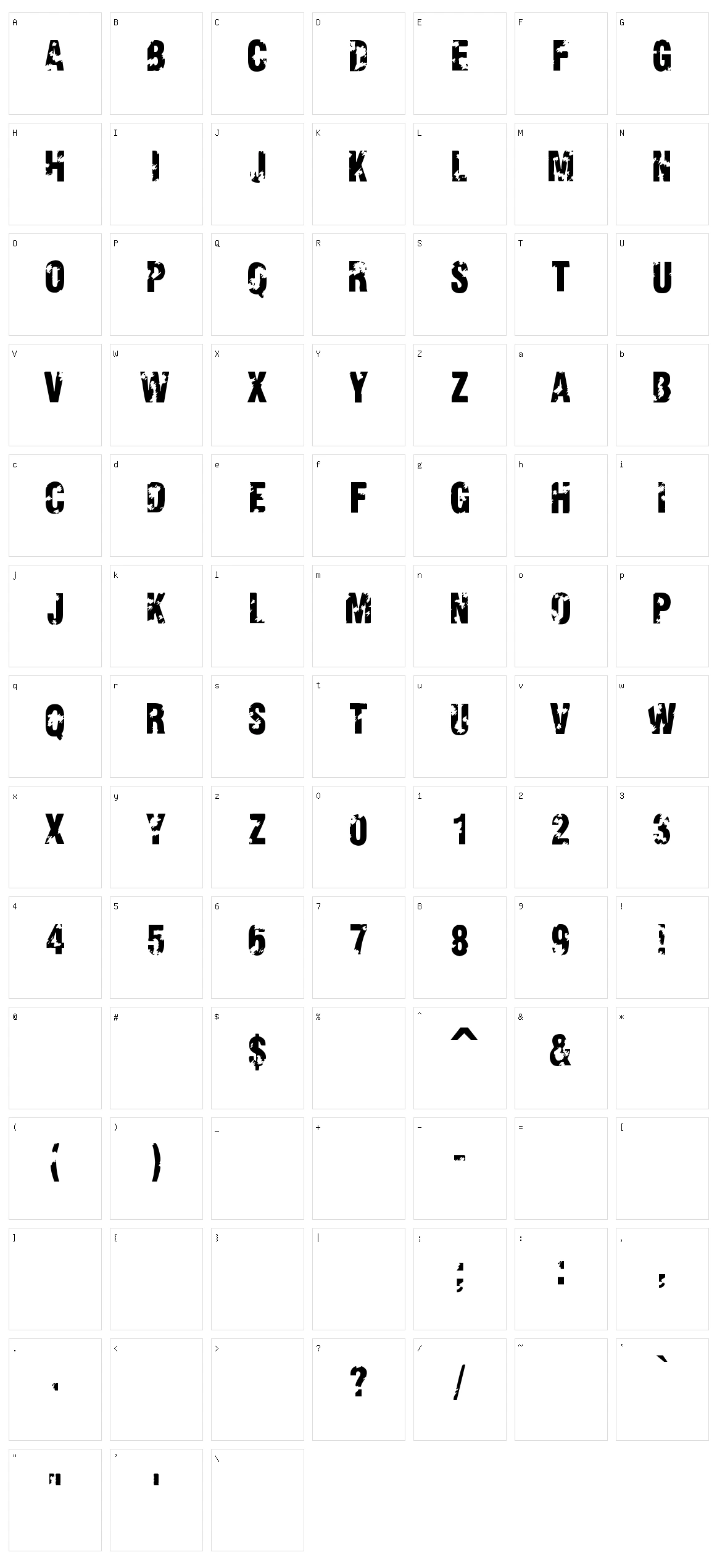 Viva Allende Character Set
