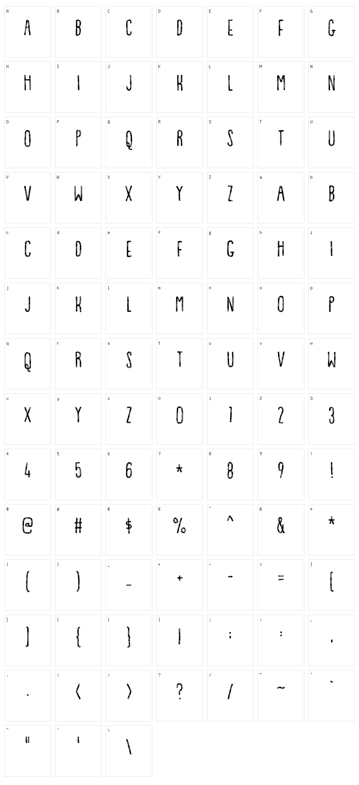 Volumen Character Set
