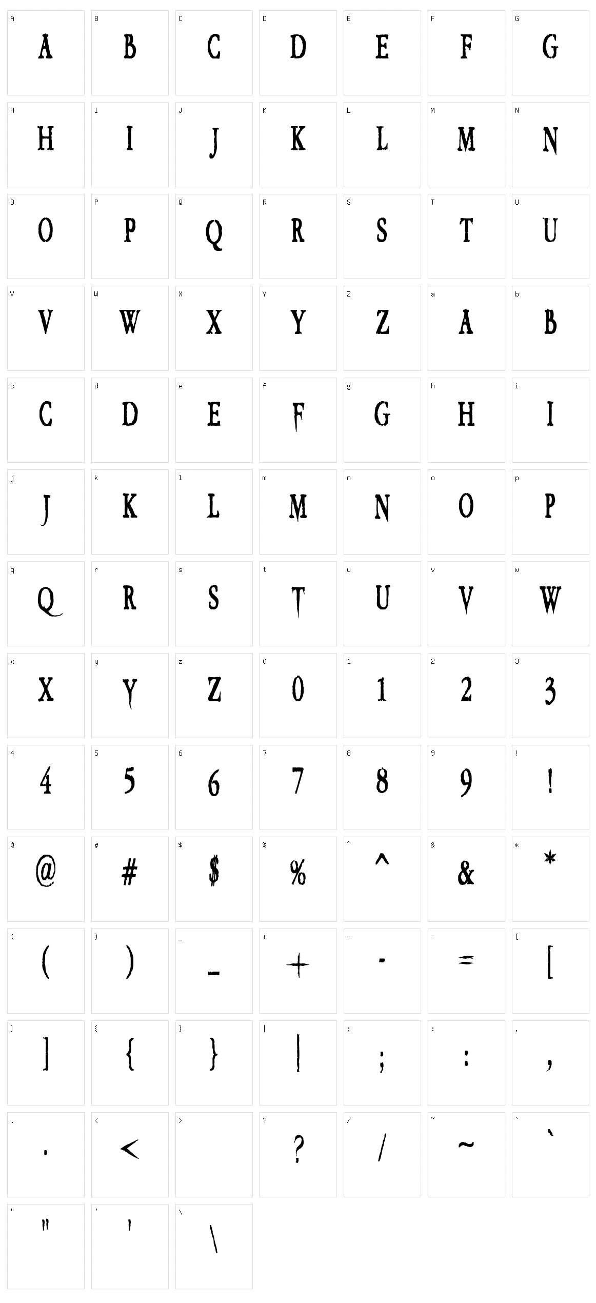 VTC Embrace Character Set